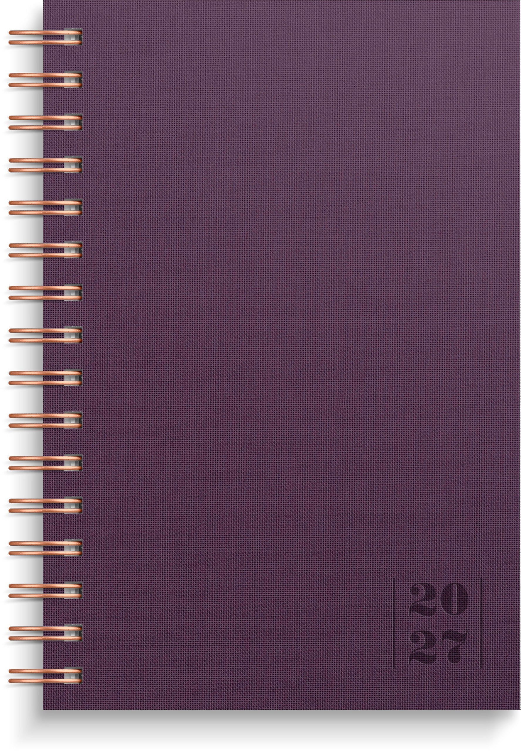 Dagbok Textile 2027 plommon