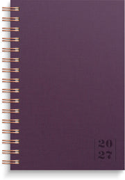 Dagbok Textile 2027 plommon
