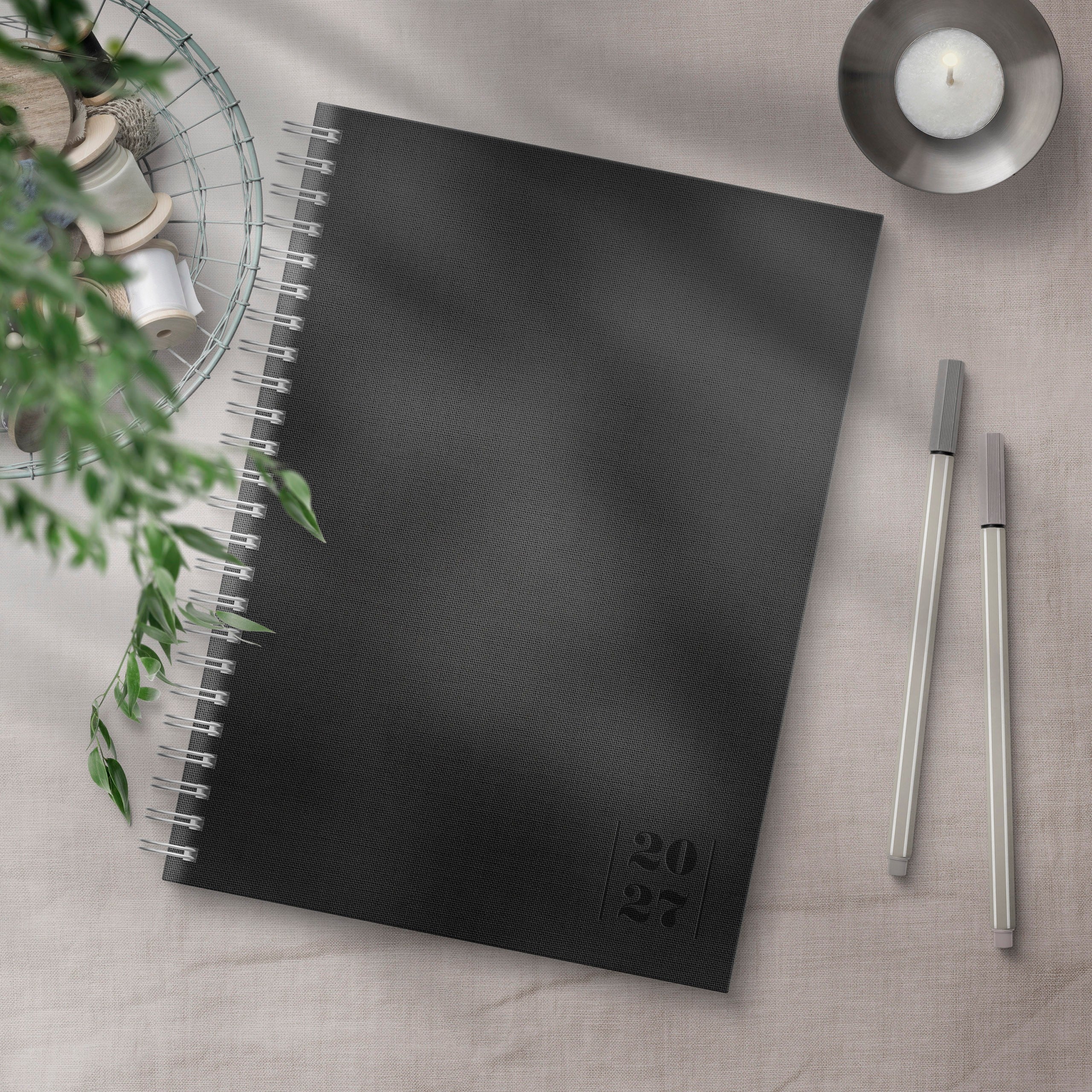 Kalender 2027 Business A5 Textile svart