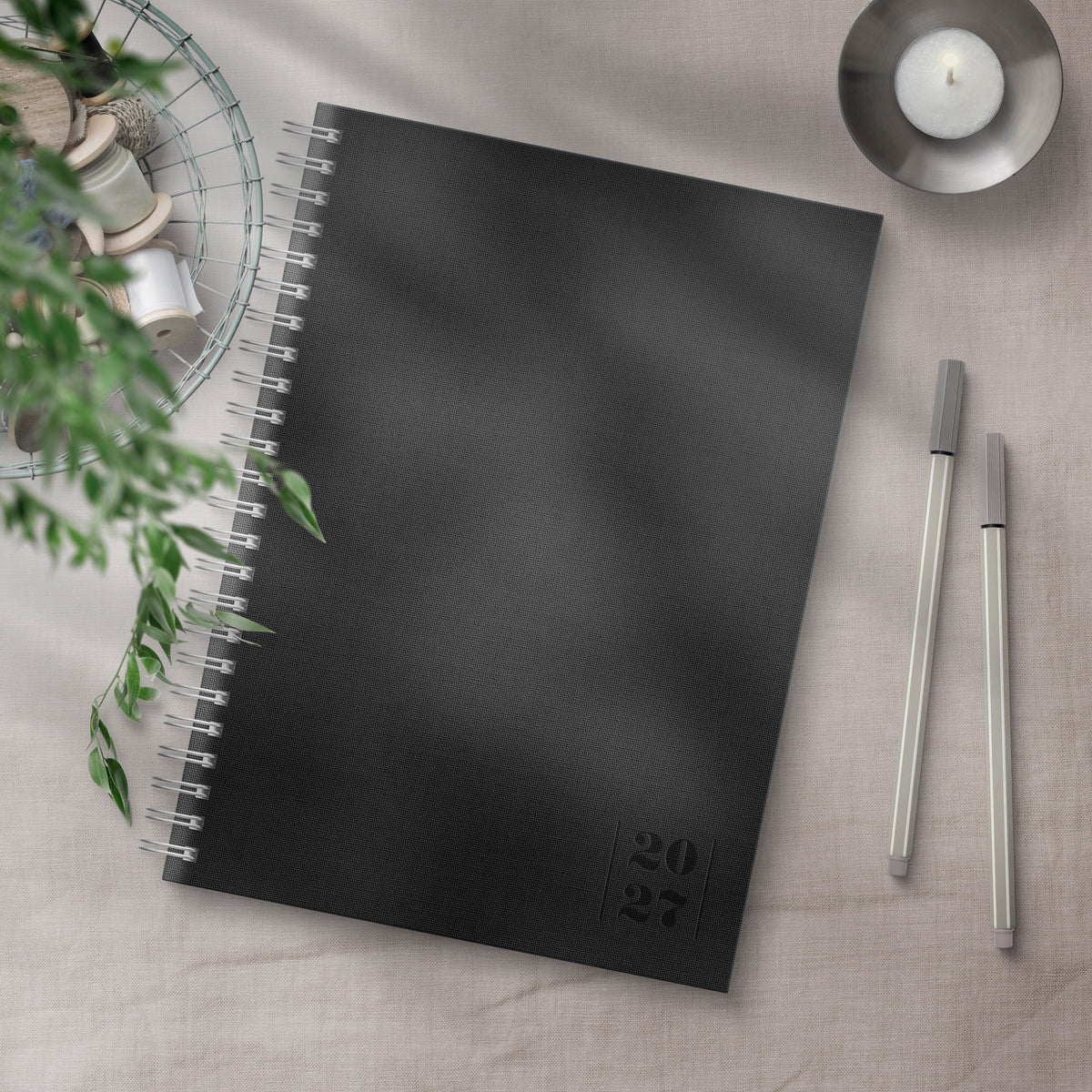 Kalender 2027 Business A5 Textile svart