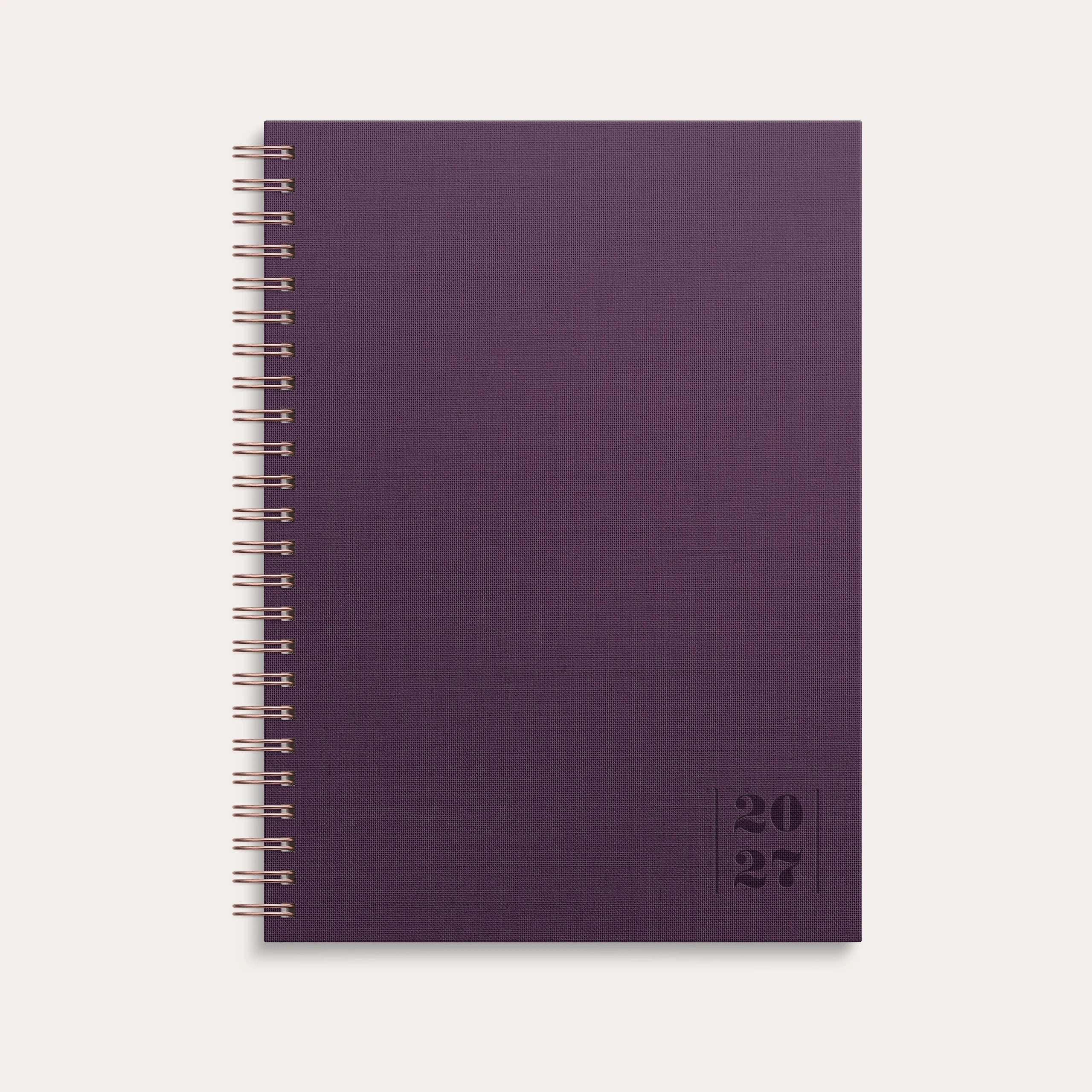 Kalender 2027 Business A5 Textile plommon
