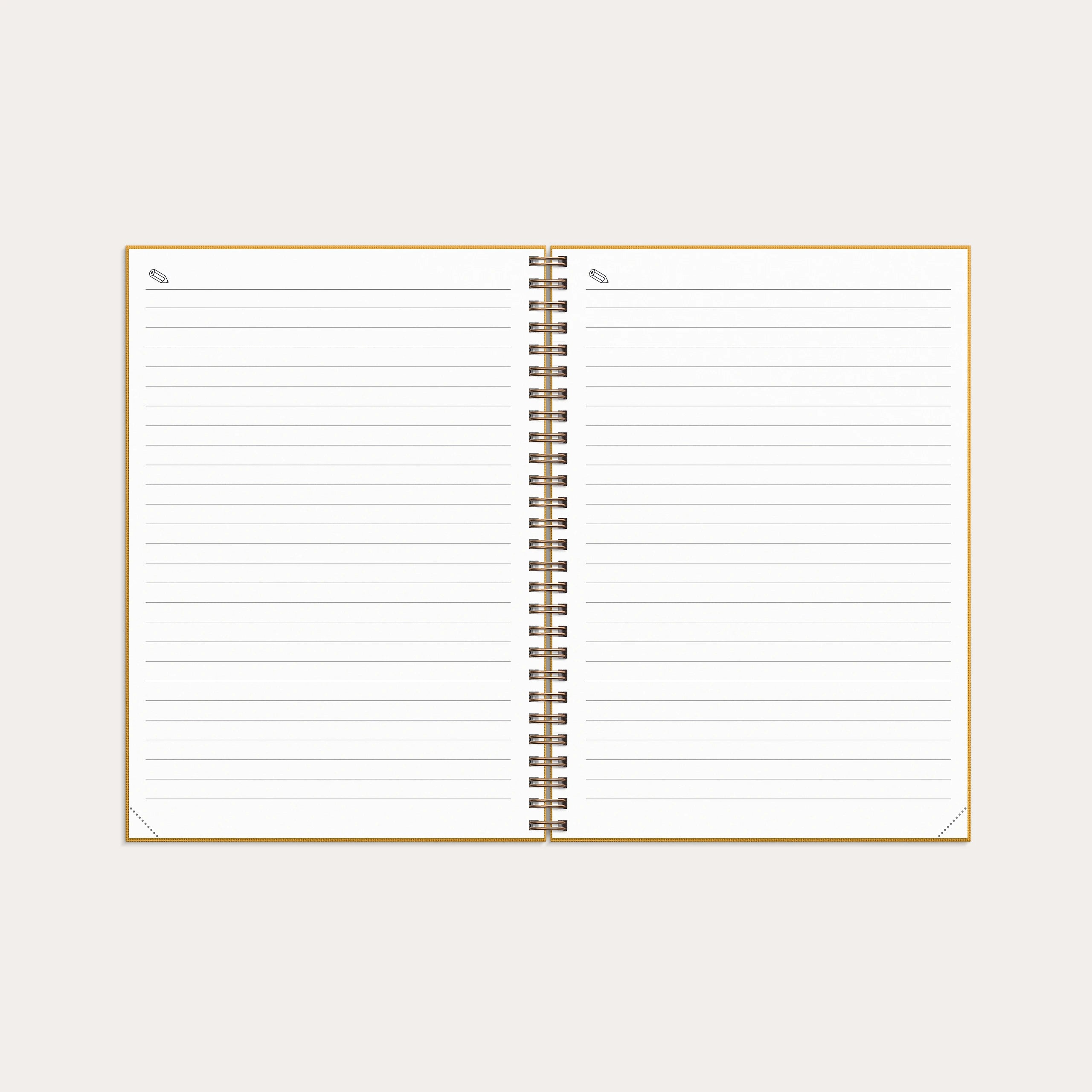 Kalender 2027 Business A5 Textile senapsgul