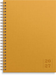Kalender 2027 Business A5 Textile senapsgul