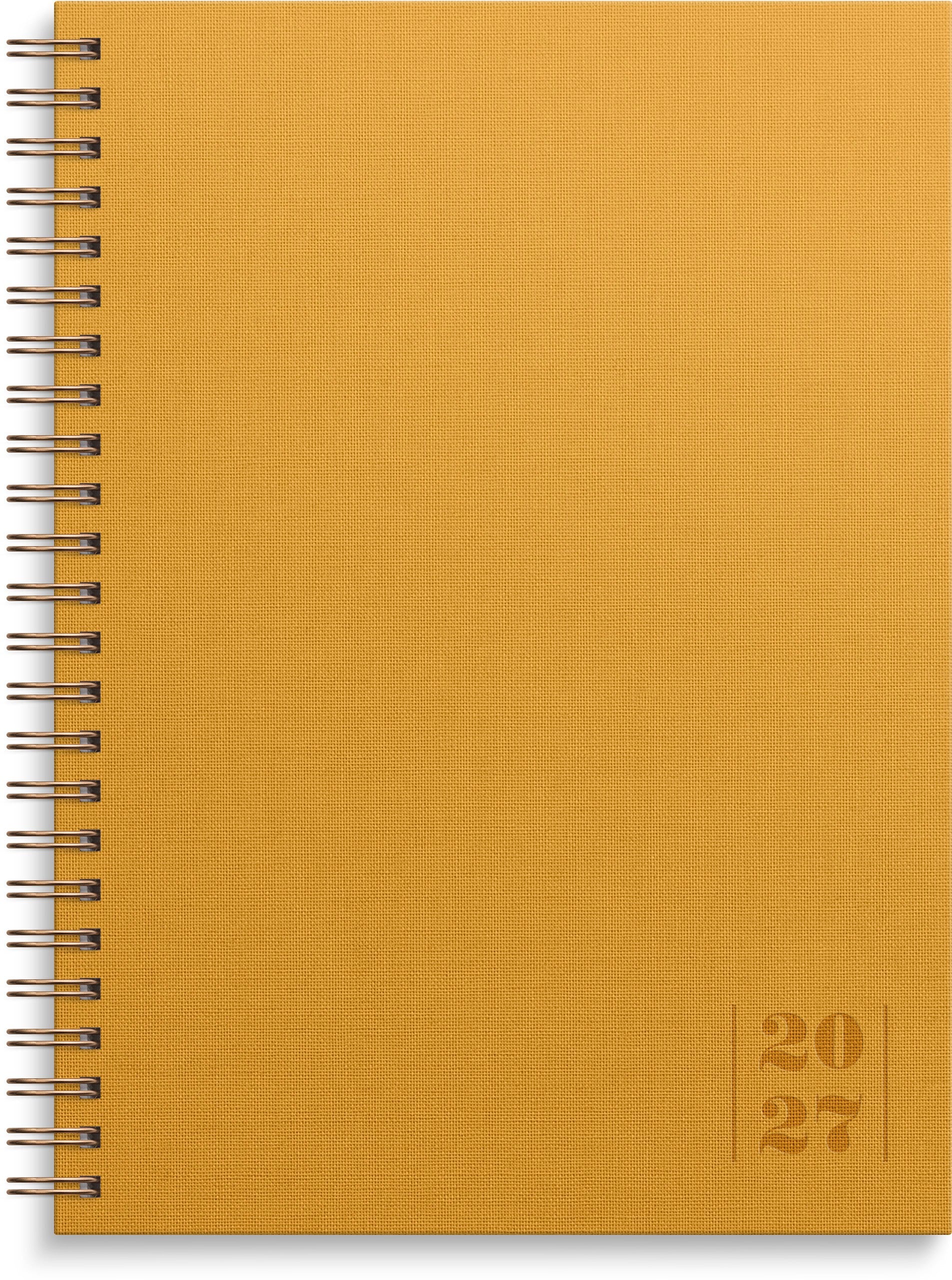 Kalender 2027 Business A5 Textile senapsgul
