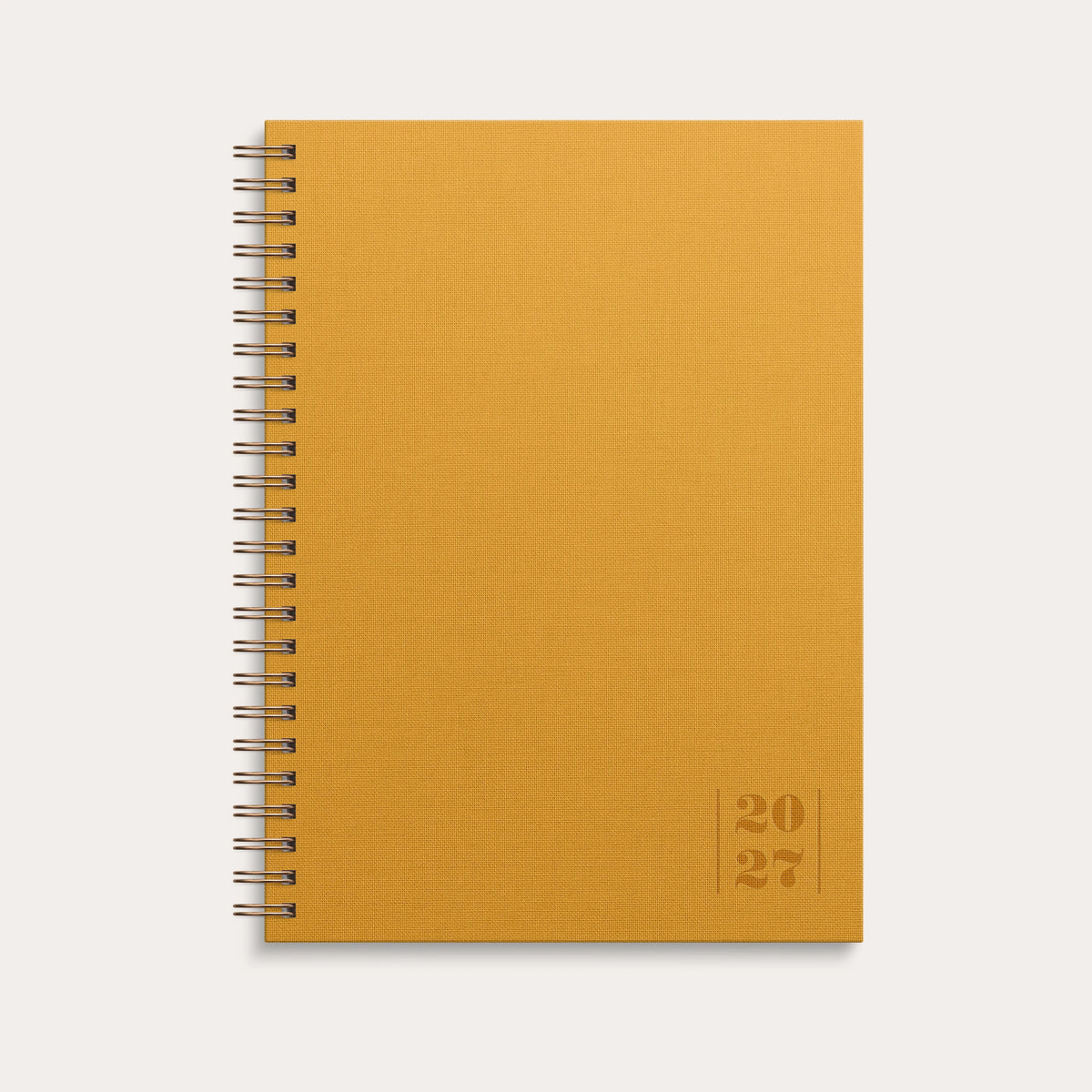 Kalender 2027 Business A5 Textile senapsgul