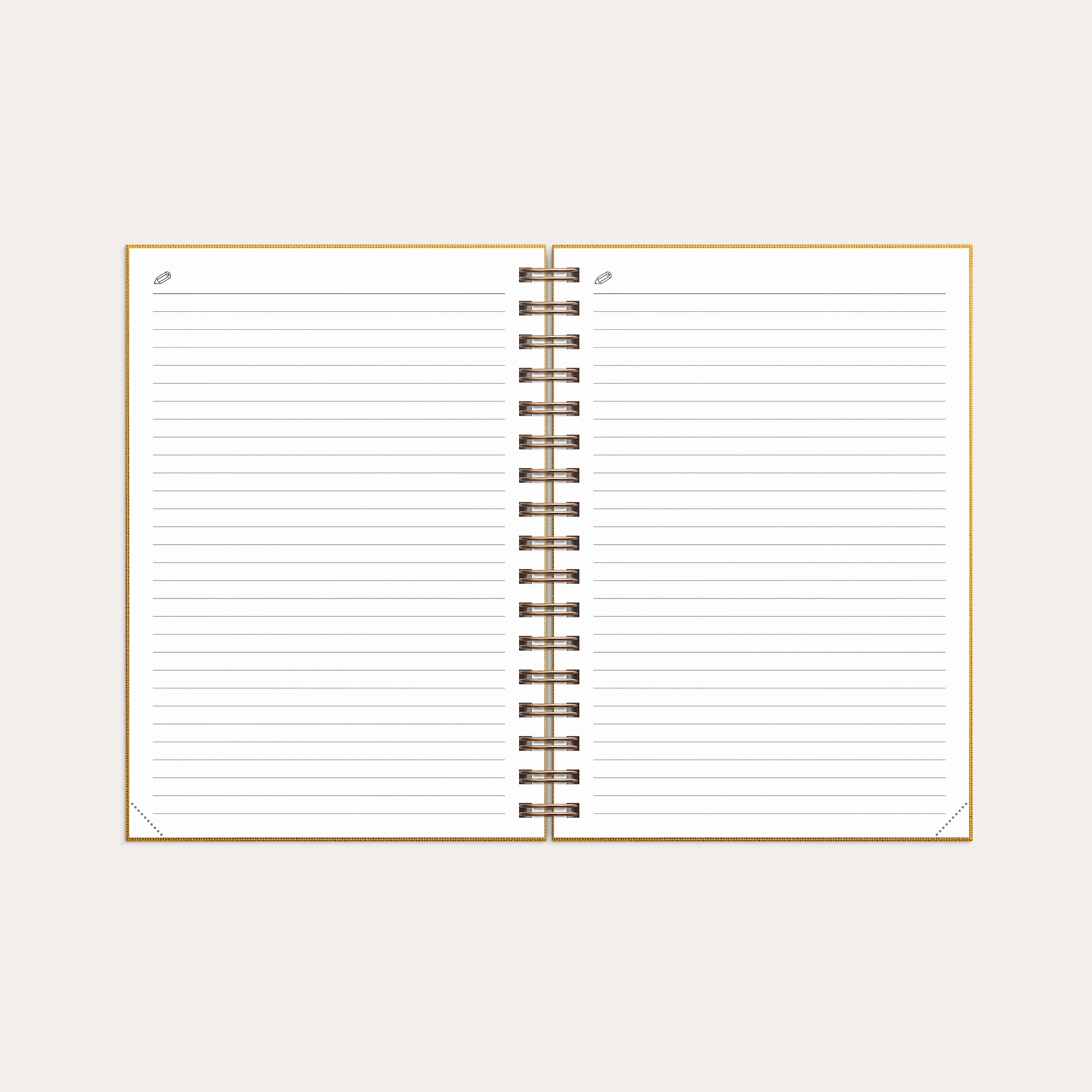 Kalender 2027 Weekly A6 Textile senapsgul