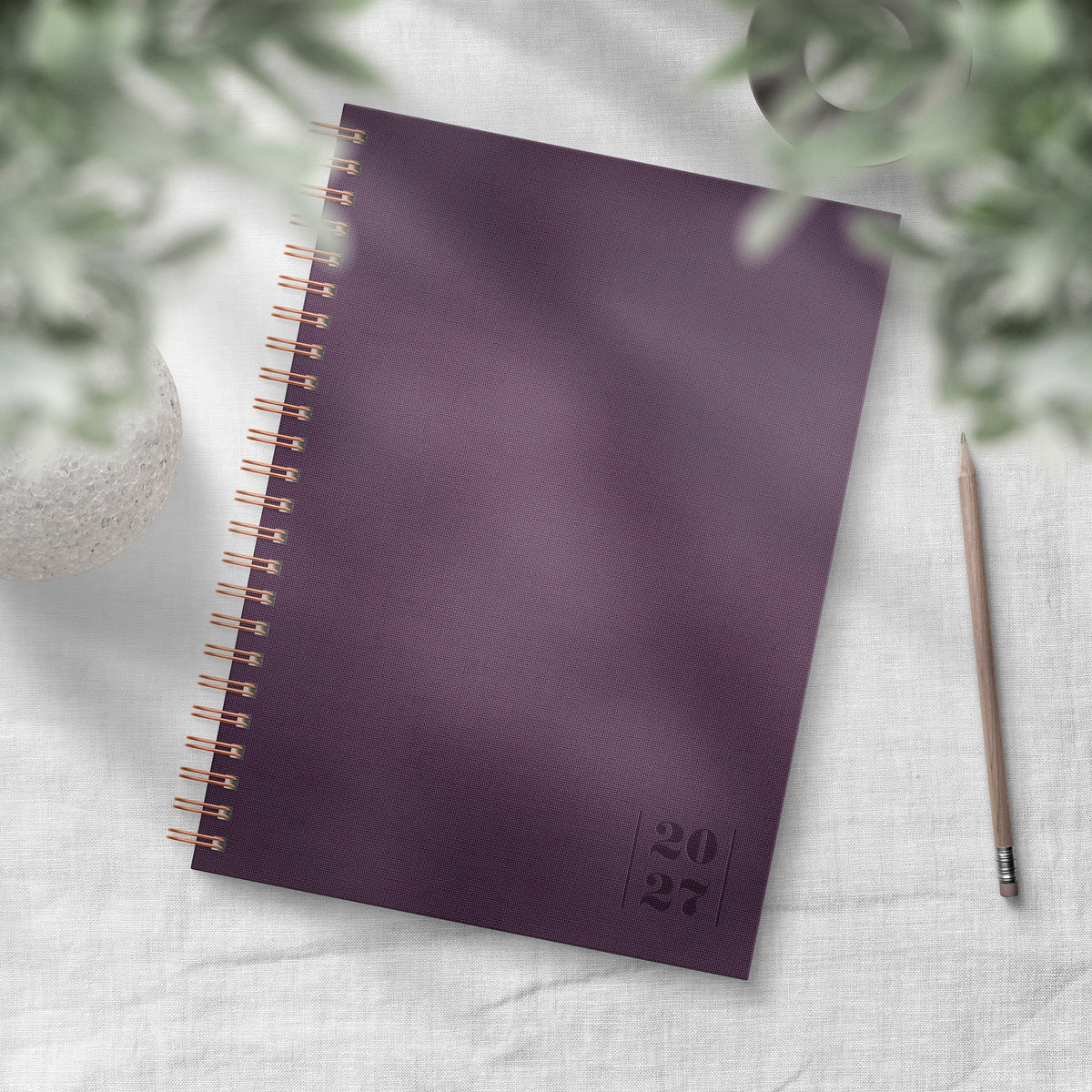 Kalender 2027 Senator A5 Textile plommon