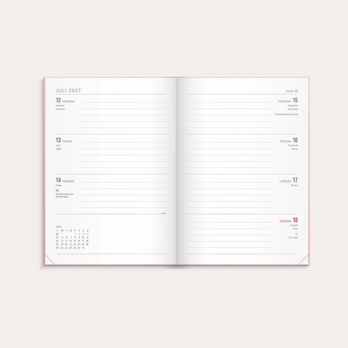 Kalender 2027 Senator A5 Vega rosa