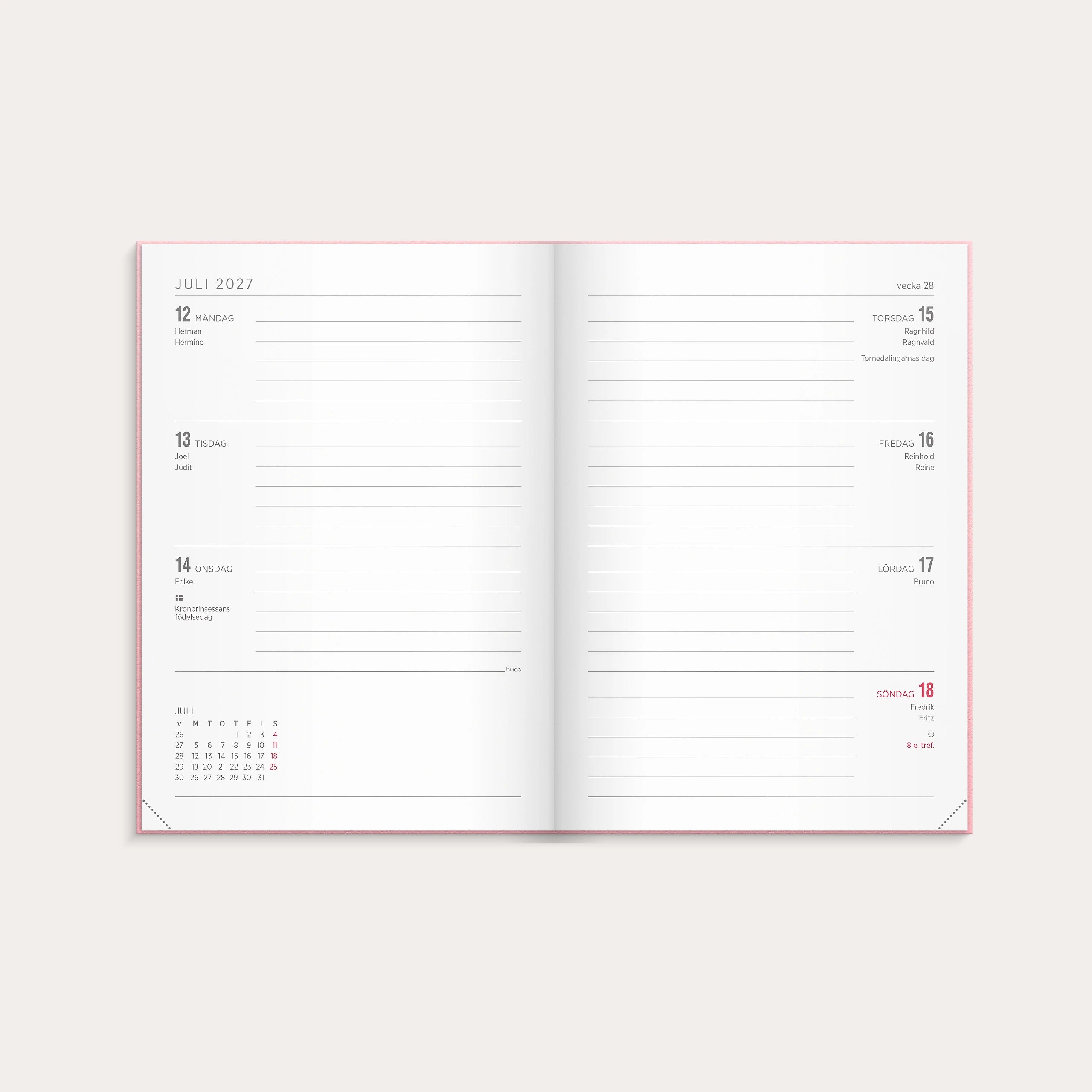 Kalender 2027 Senator A5 Vega rosa