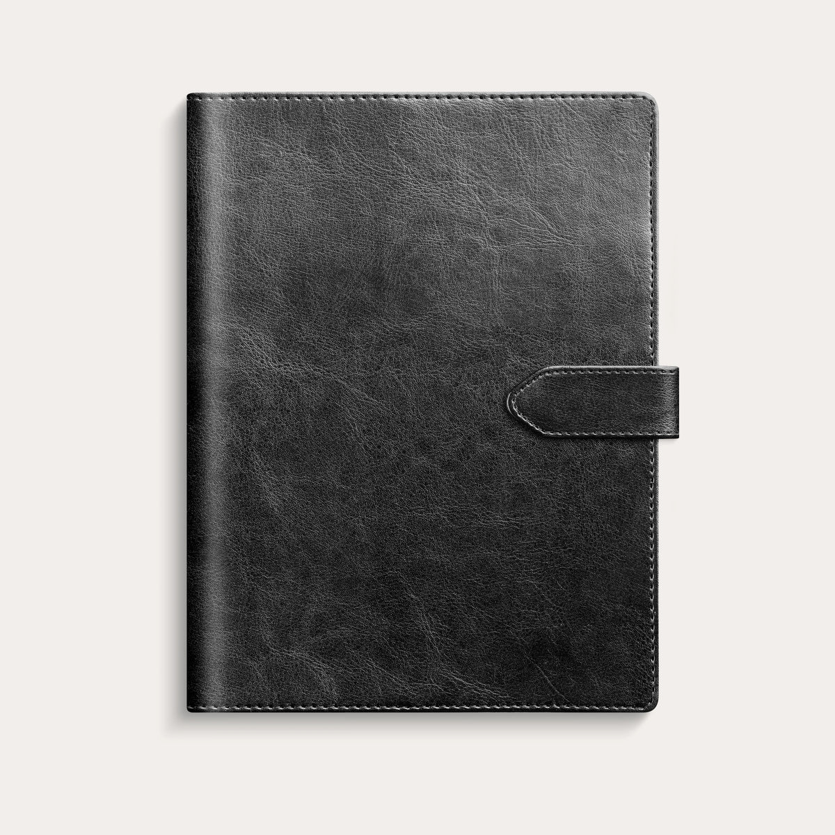 Veckojournal 2027 svart konstläder