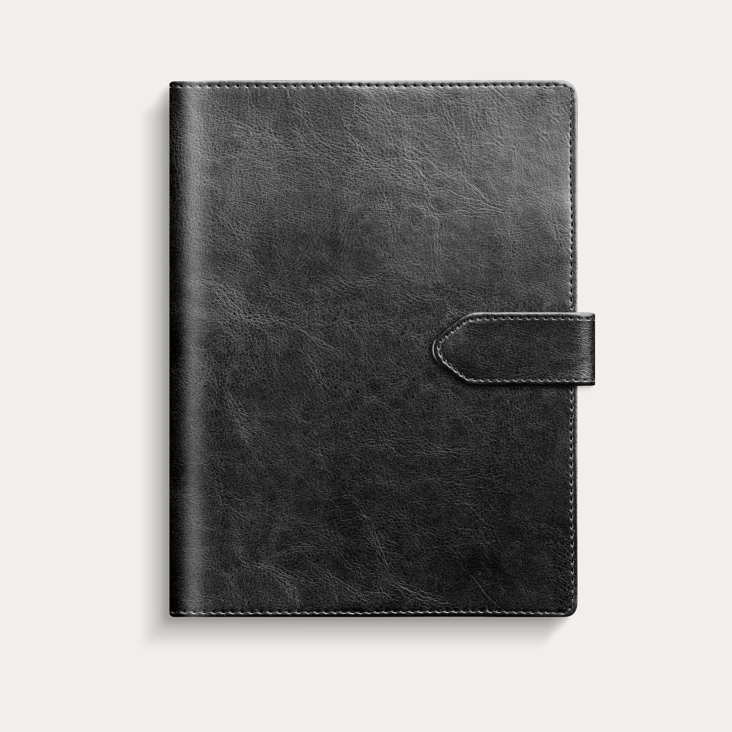 Kalender 2026 Dagbok svart konstläder