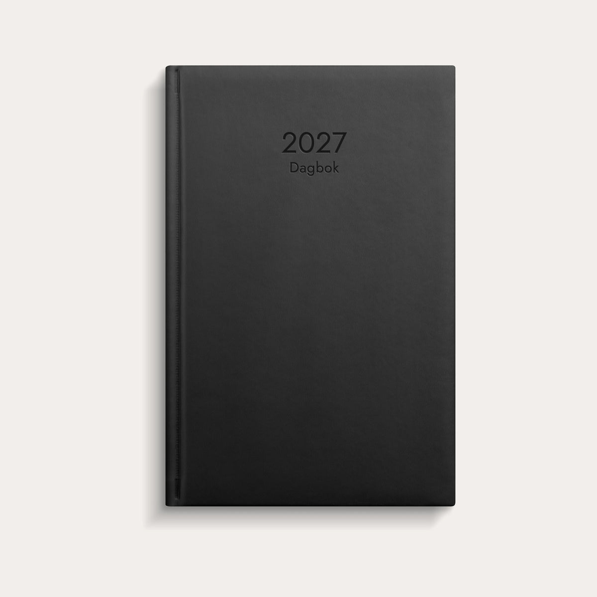 Dagbok 2027 svart konstläder