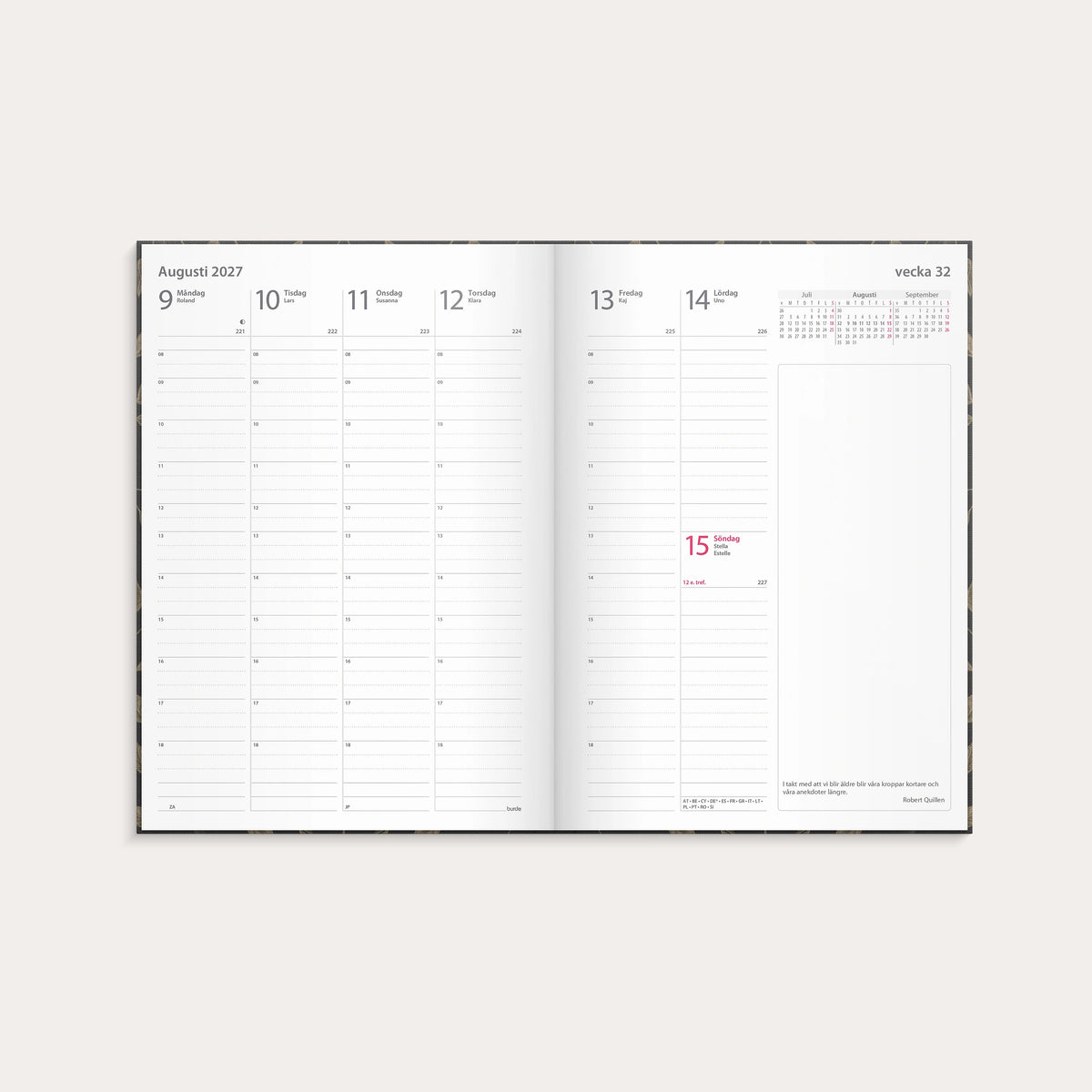 Kalender 2027 Business A5 Flora