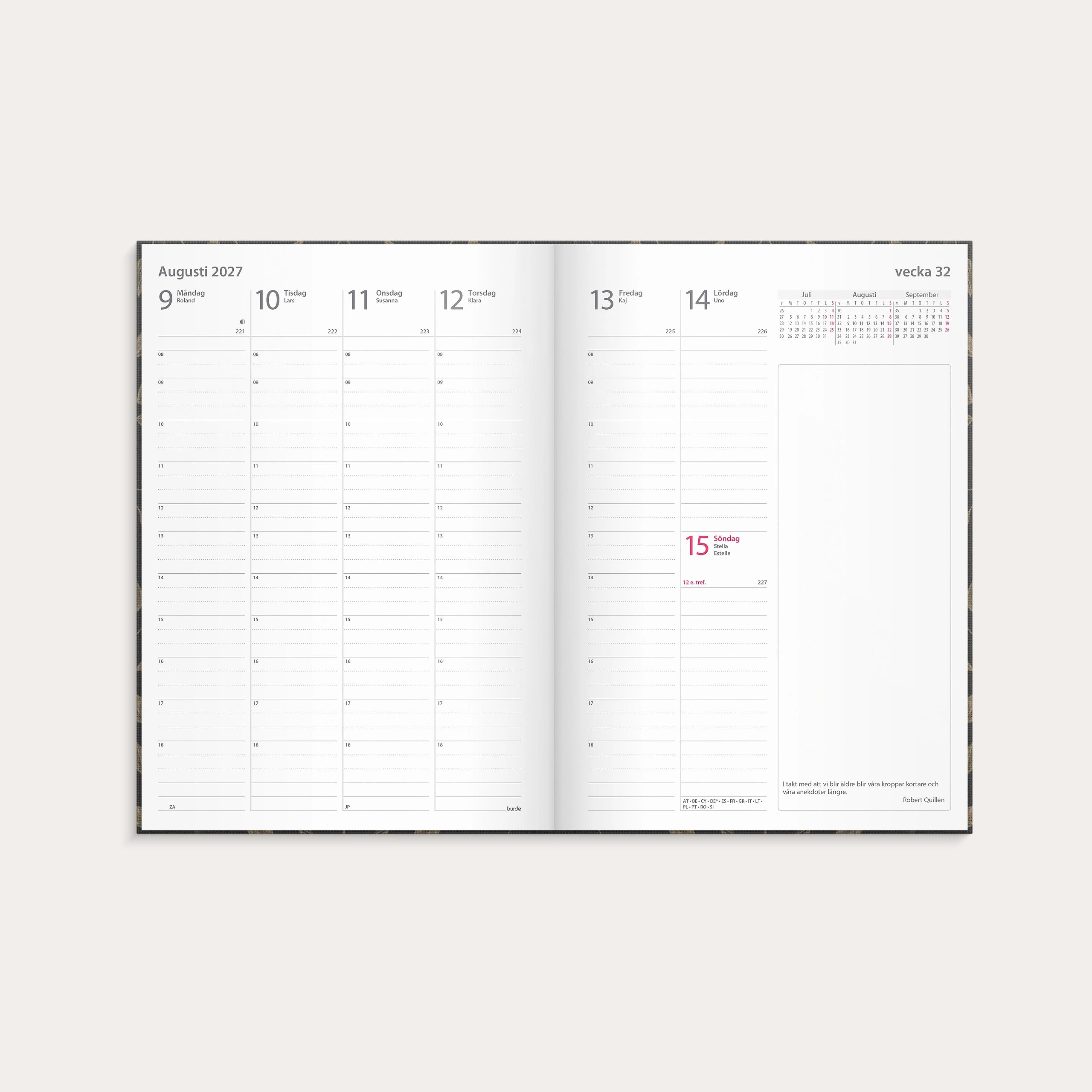 Kalender 2027 Business A5 Flora