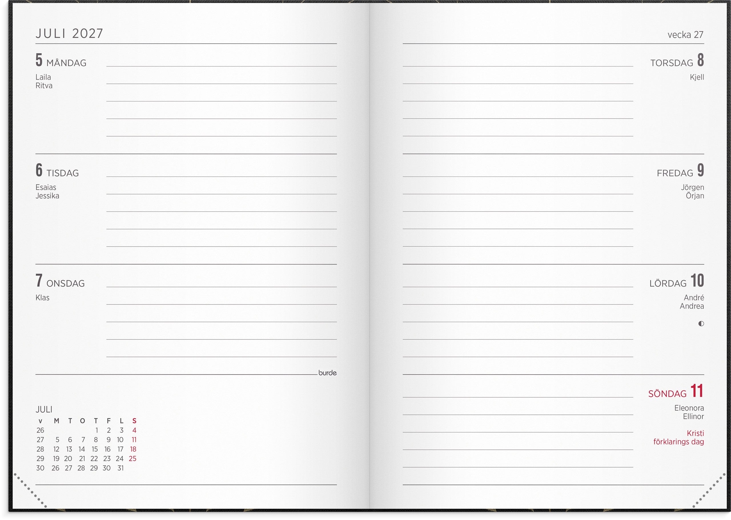 Kalender 2027 Senator A6 Flora