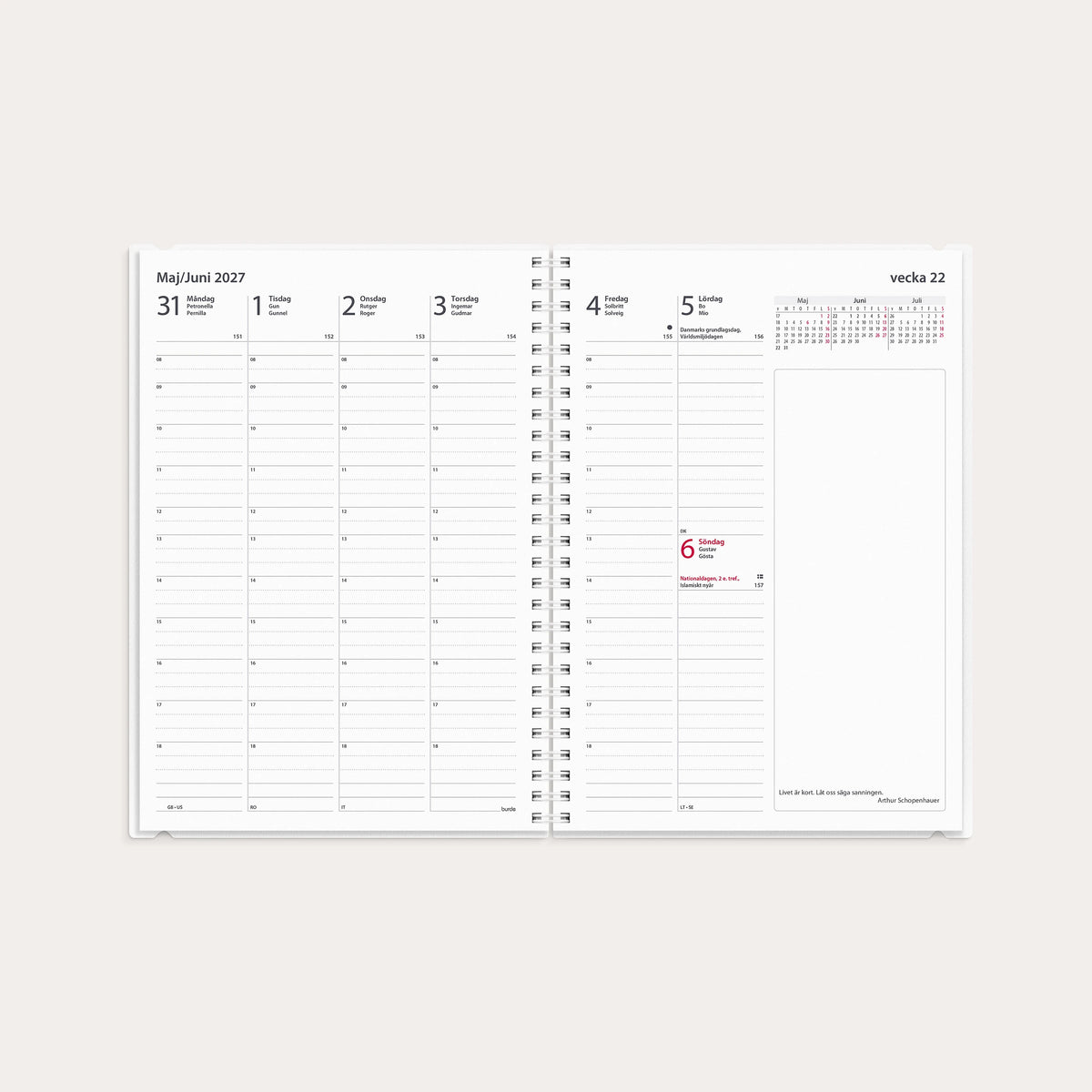 Kalender 2027 Business A5 4i1