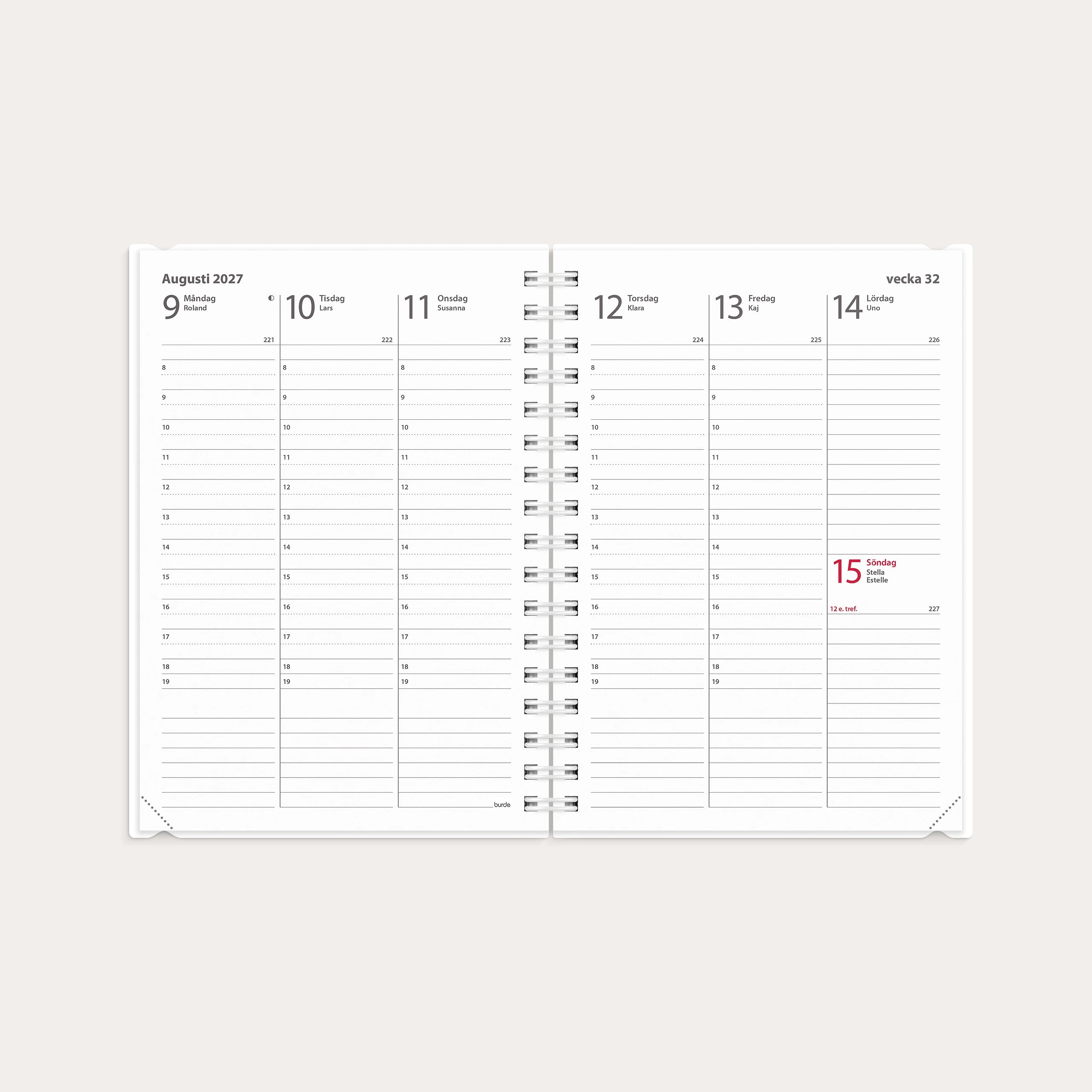 Kalender 2027 Weekly A6 4i1