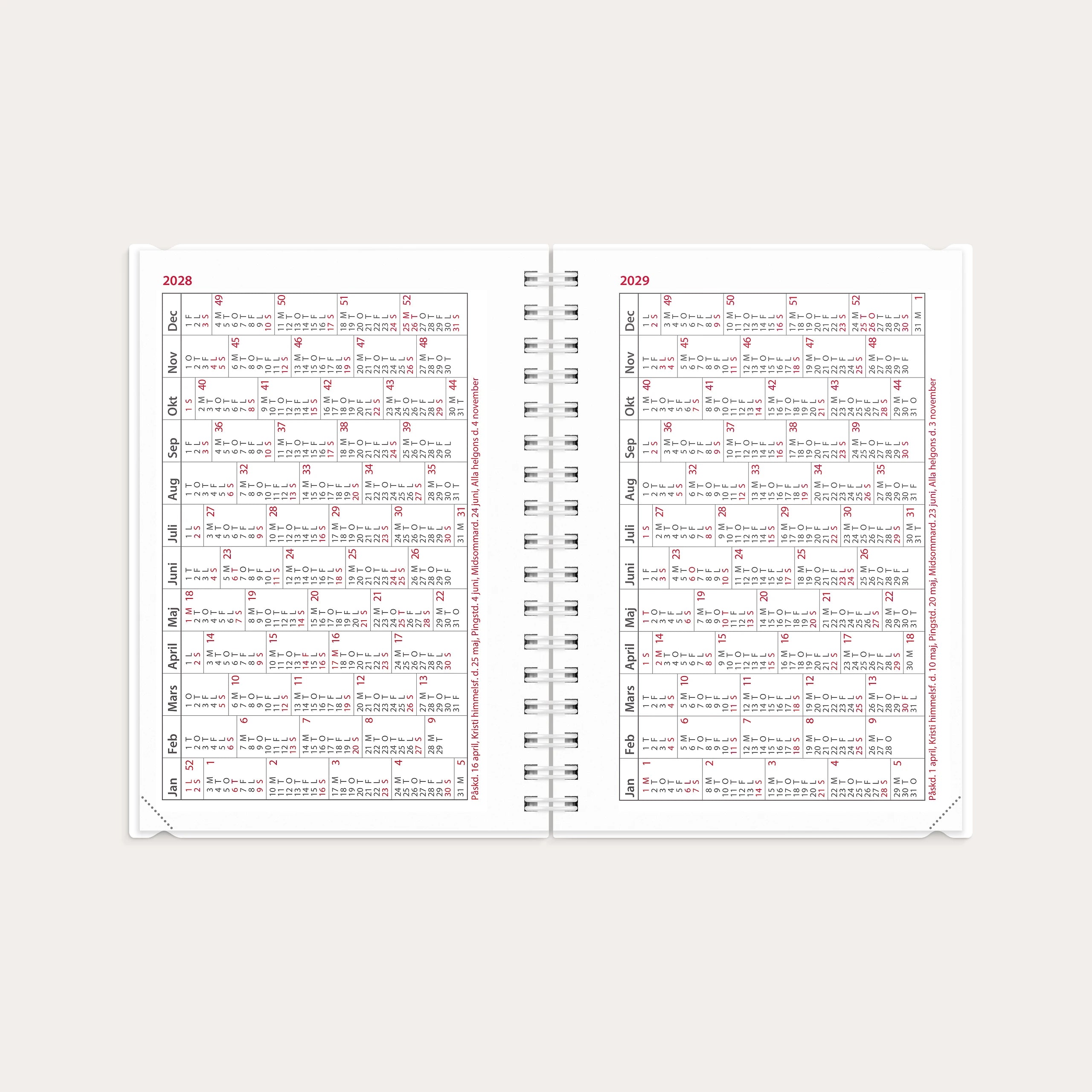 Kalender 2027 Weekly A6 4i1