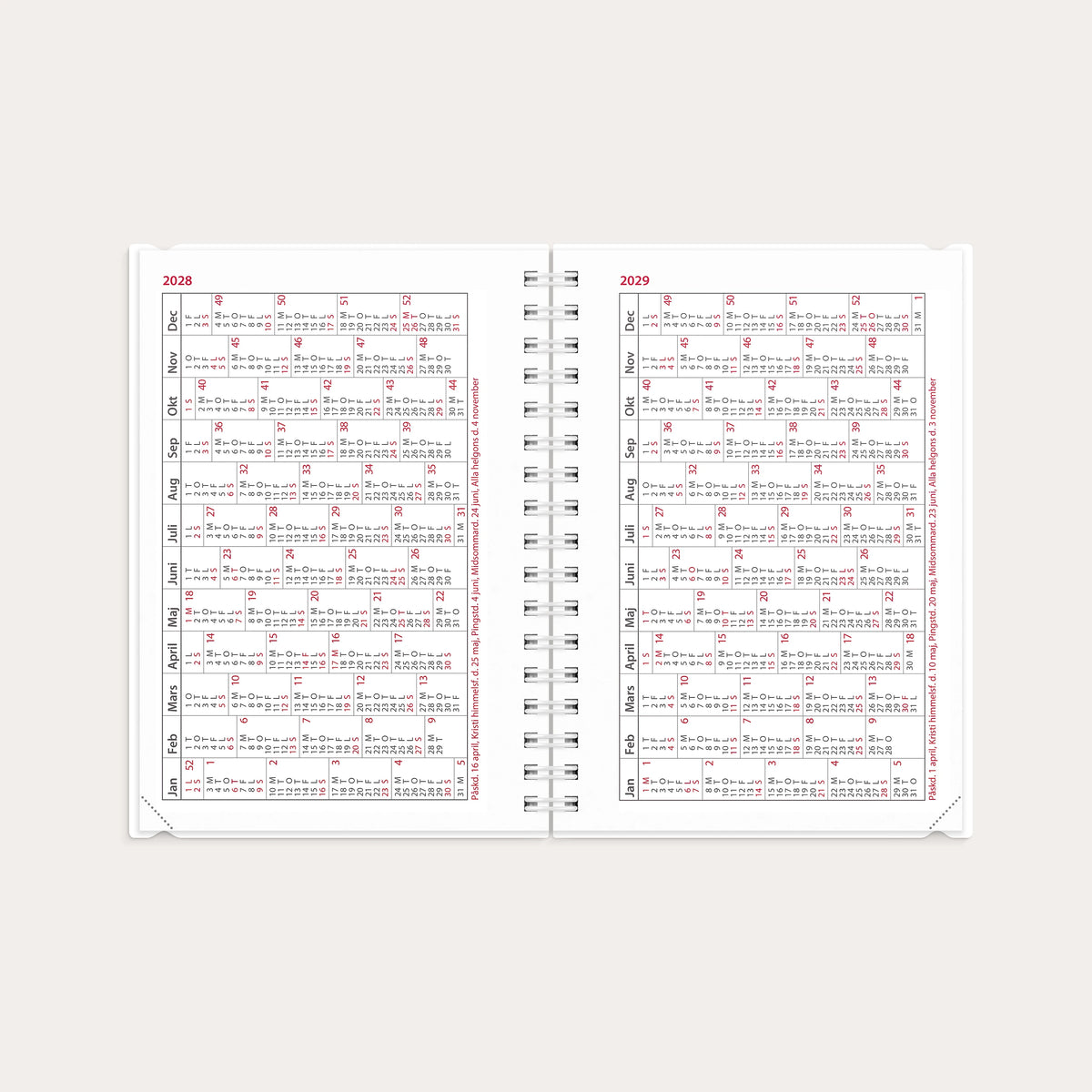 Kalender 2027 Weekly A6 4i1