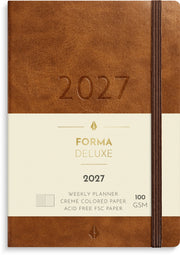 Liten Veckokalender  Forma Deluxe 2027 brun