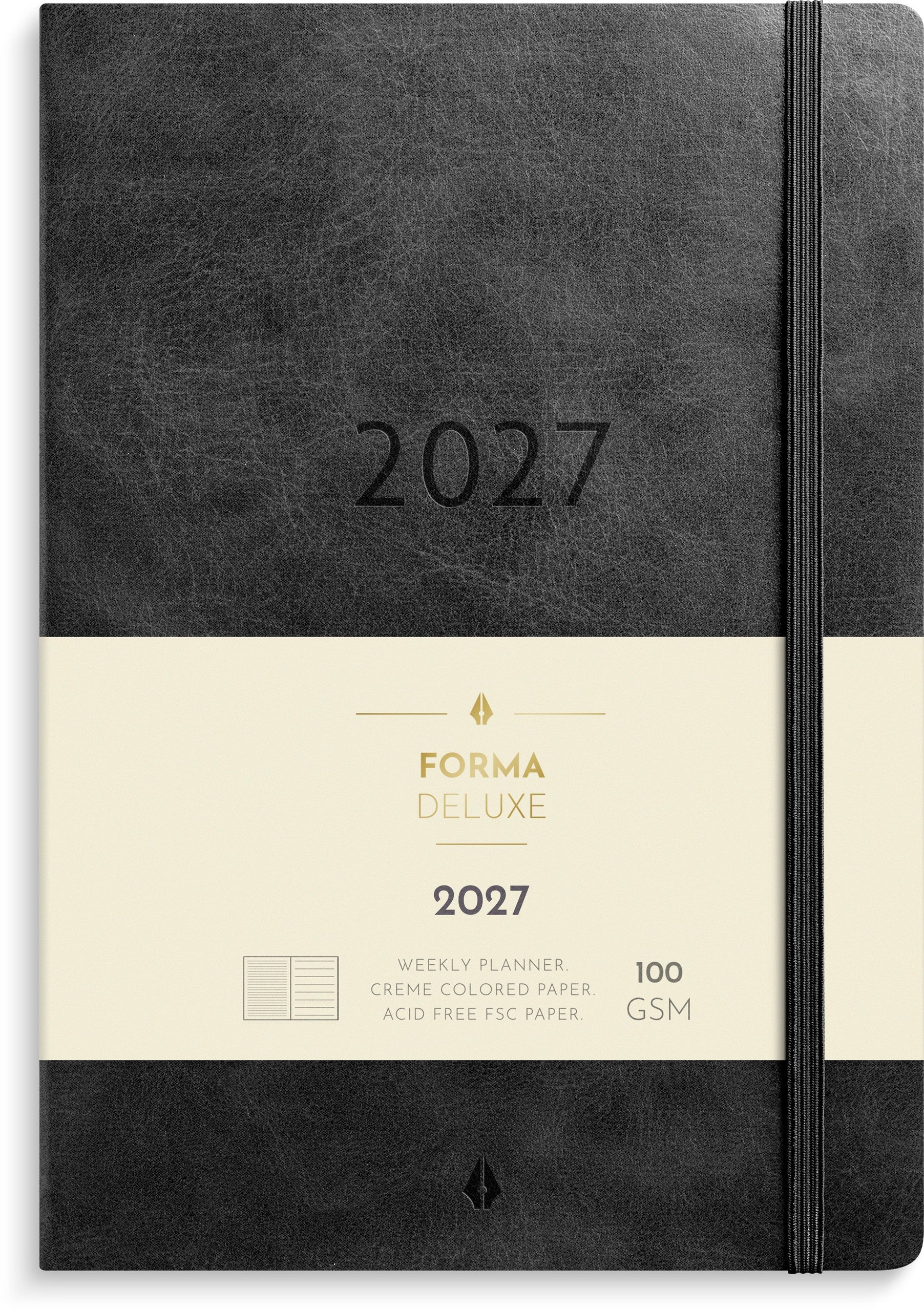 Stor Veckokalender Forma Deluxe 2027 svart