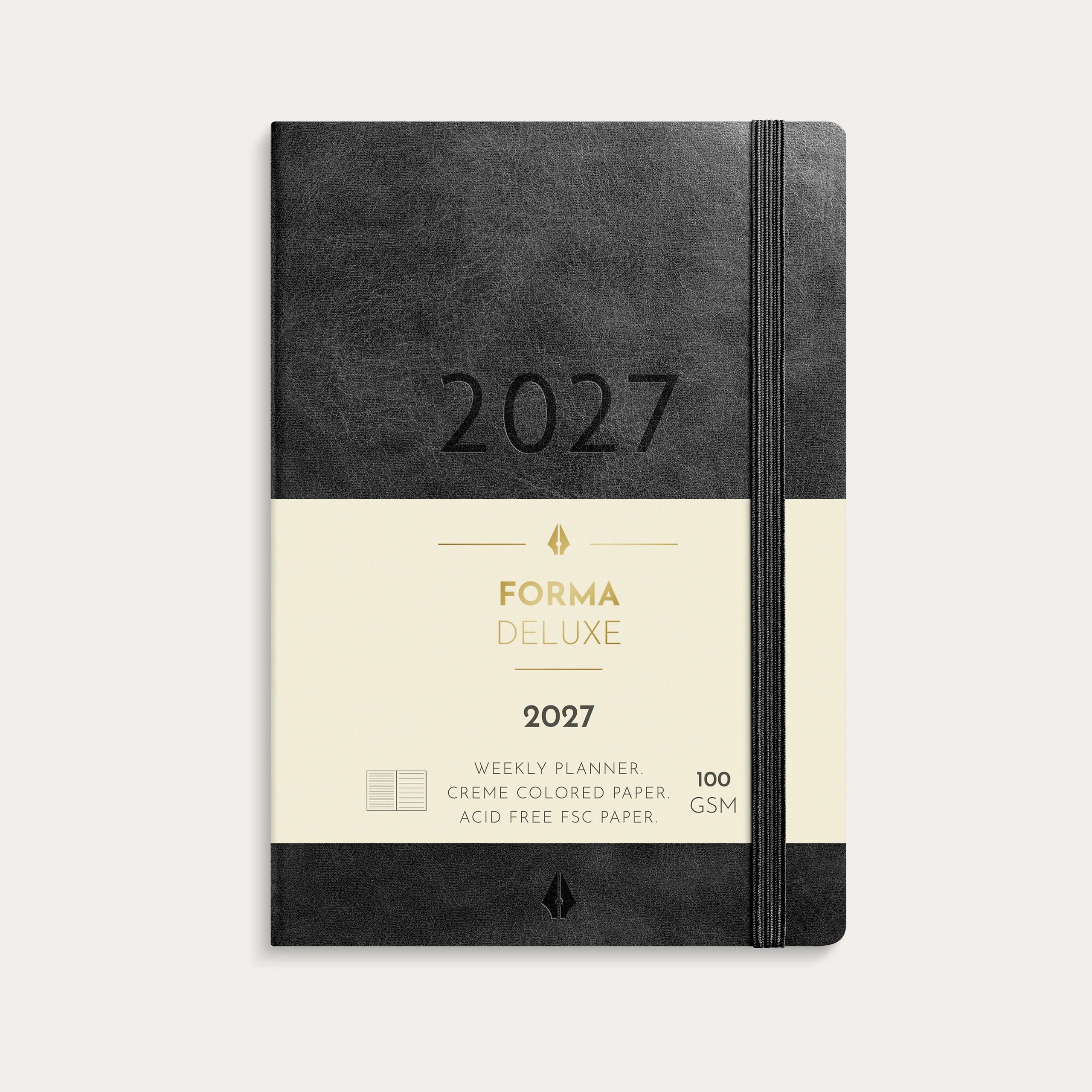 Liten Veckokalender Forma Deluxe 2027 svart