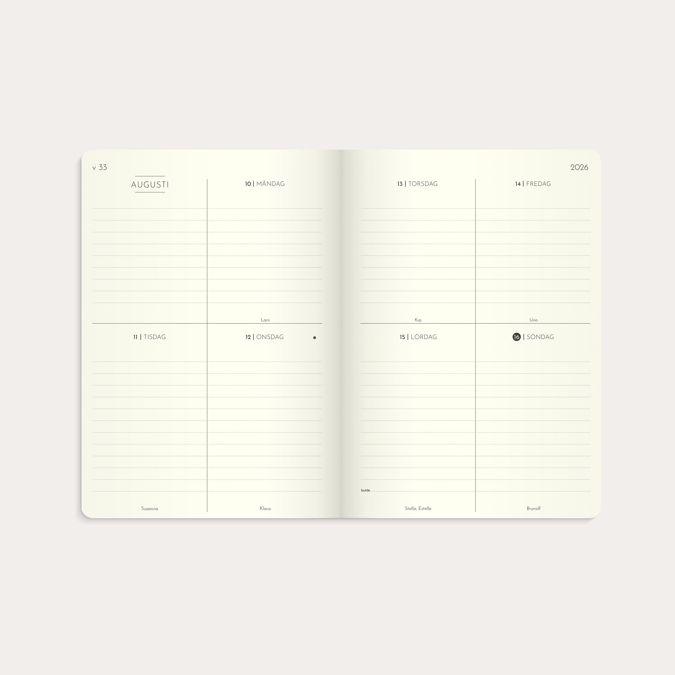 Kalender 2026 Weekly Deluxe