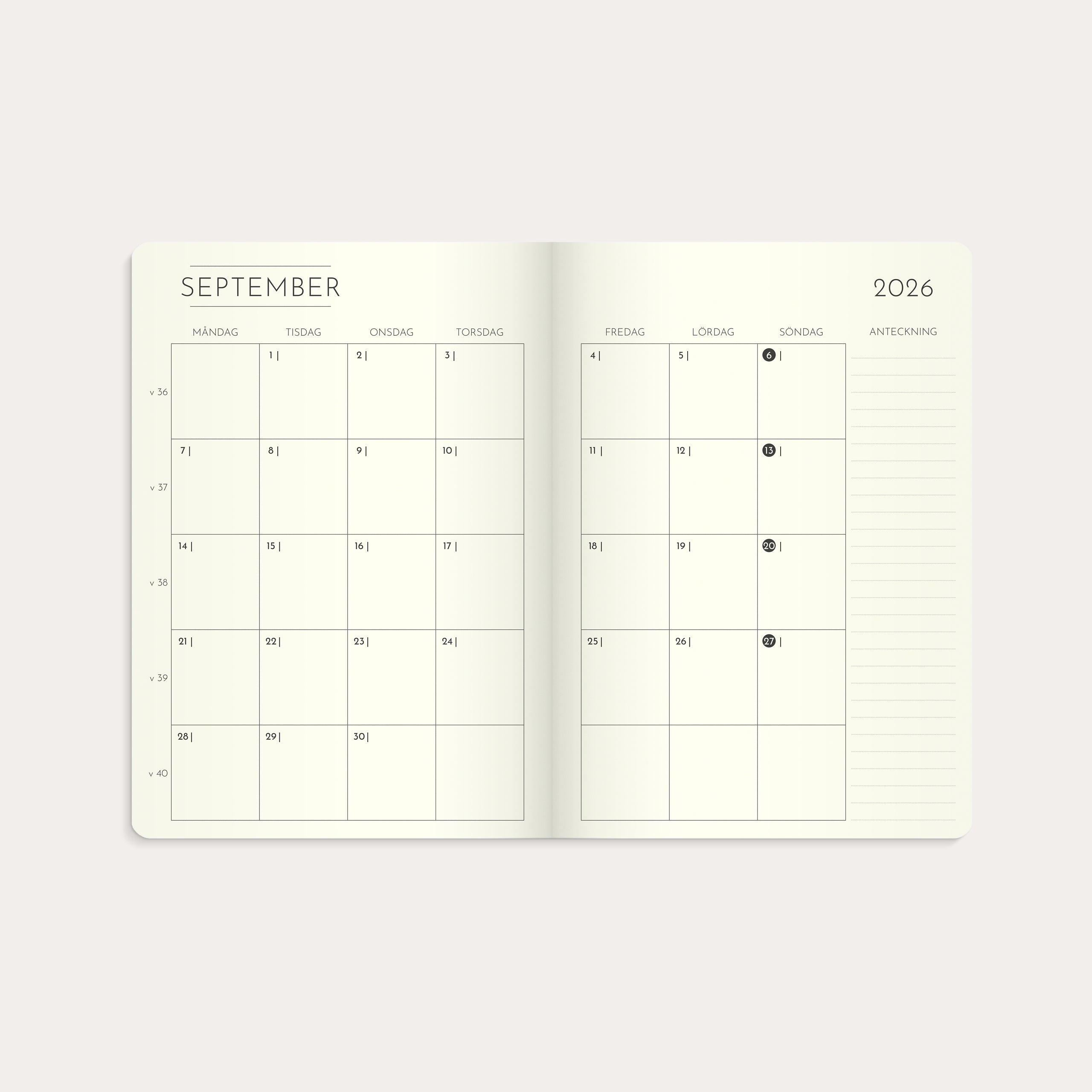 Kalender 2026 Weekly Deluxe