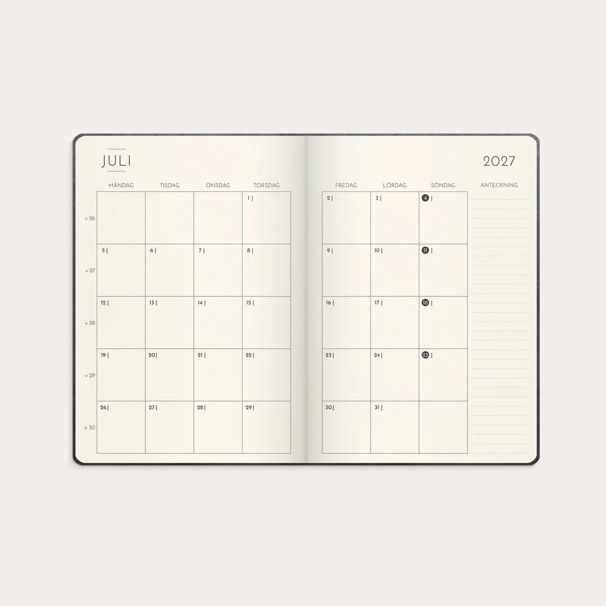 Kalender 2027 Weekly Deluxe