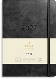 Kalender 2027 Agency A5 Forma Deluxe svart