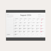 Kalender 2026 Musmatta månadsblock