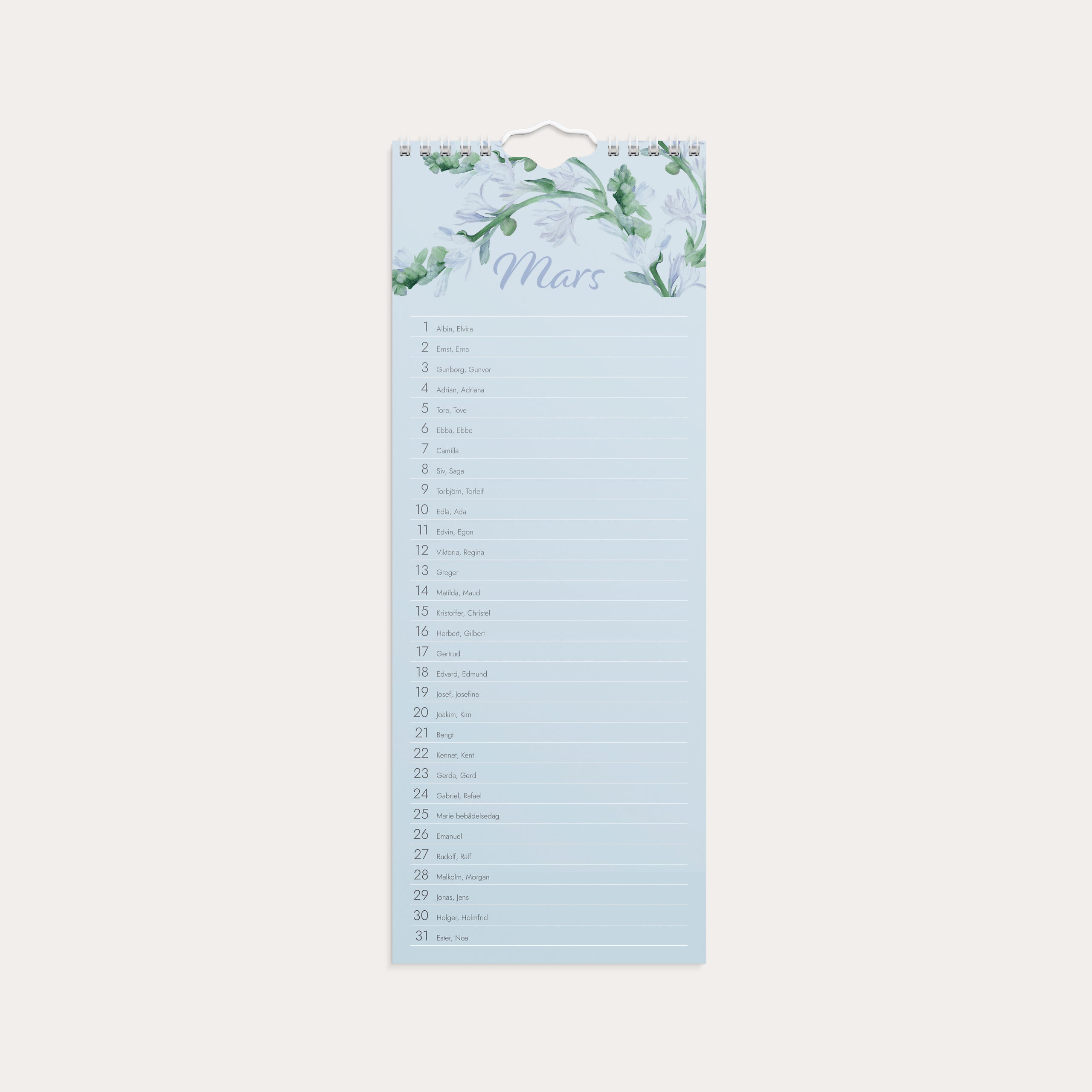 Födelsedagskalender vägg