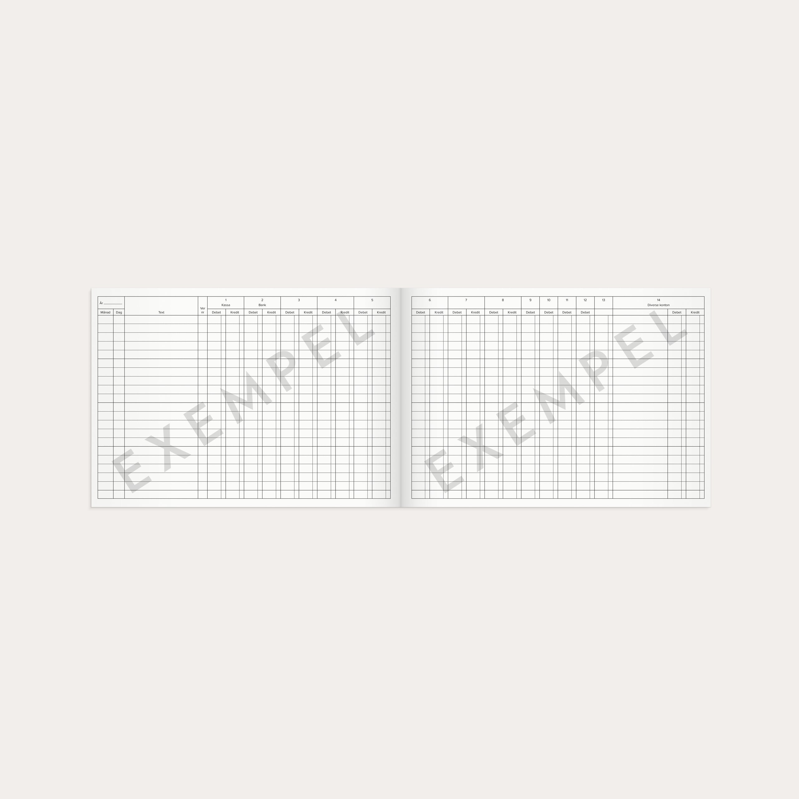 Kassabok A4L – detail view