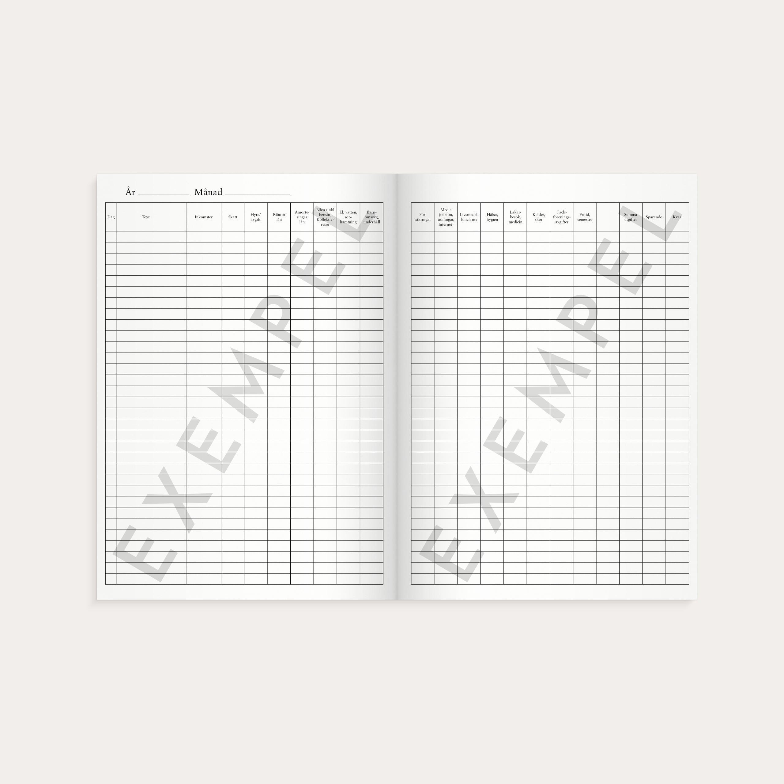 Familjens Kassabok A4