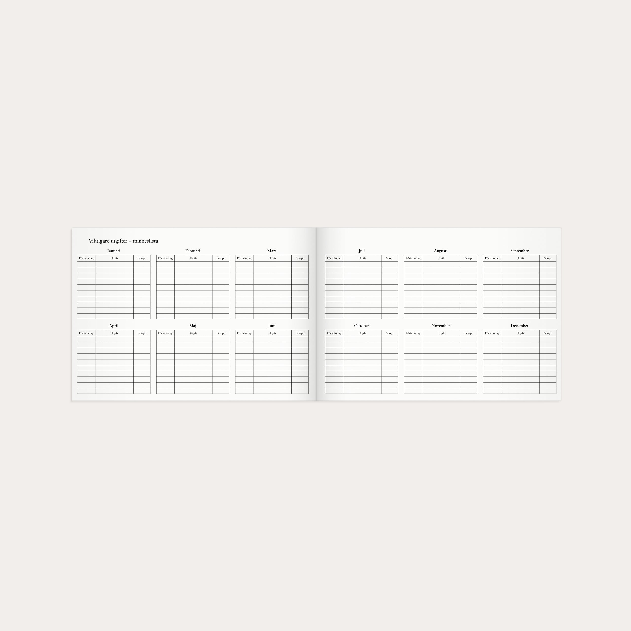 Hushållets kassabok A4L