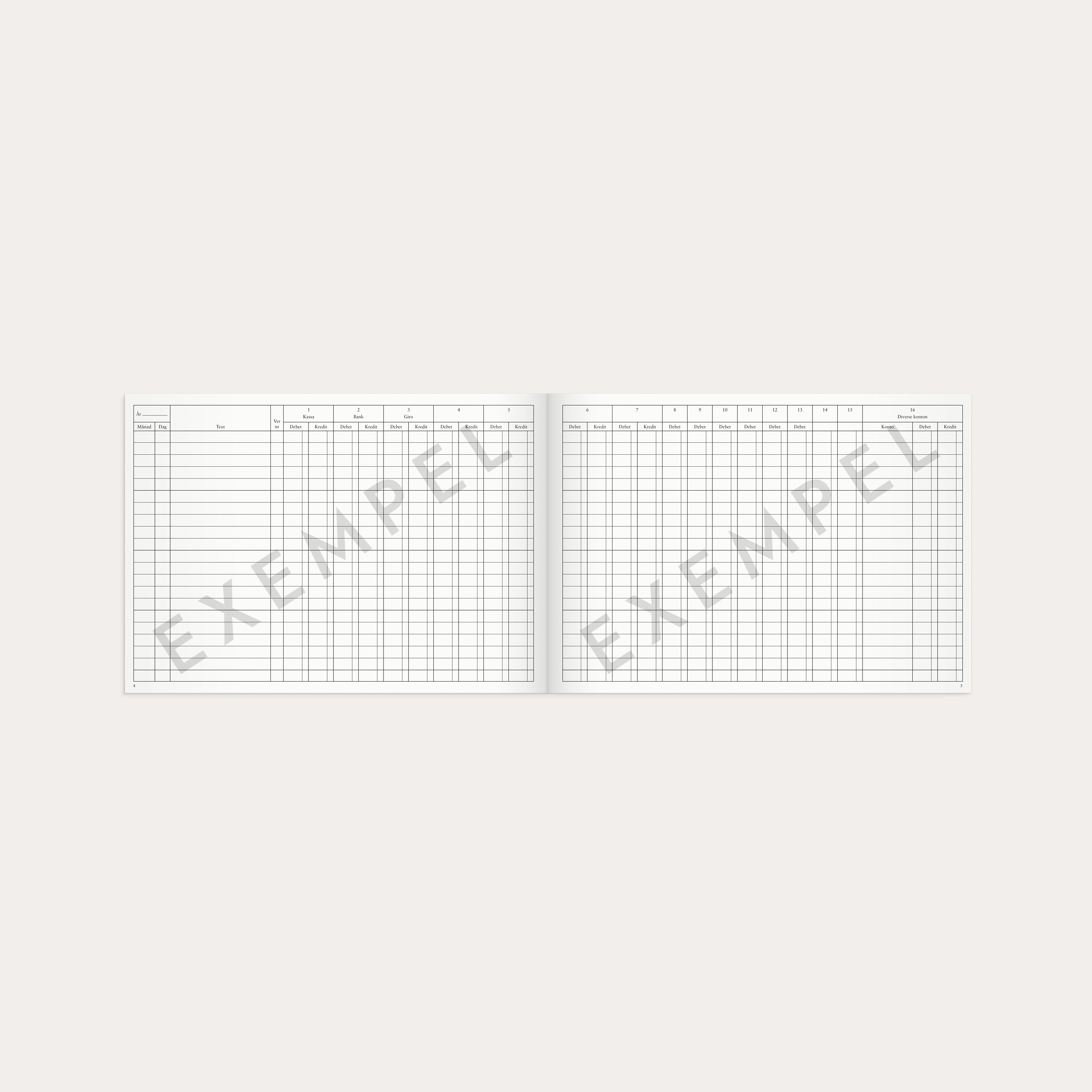 Företagets kassabok A4L