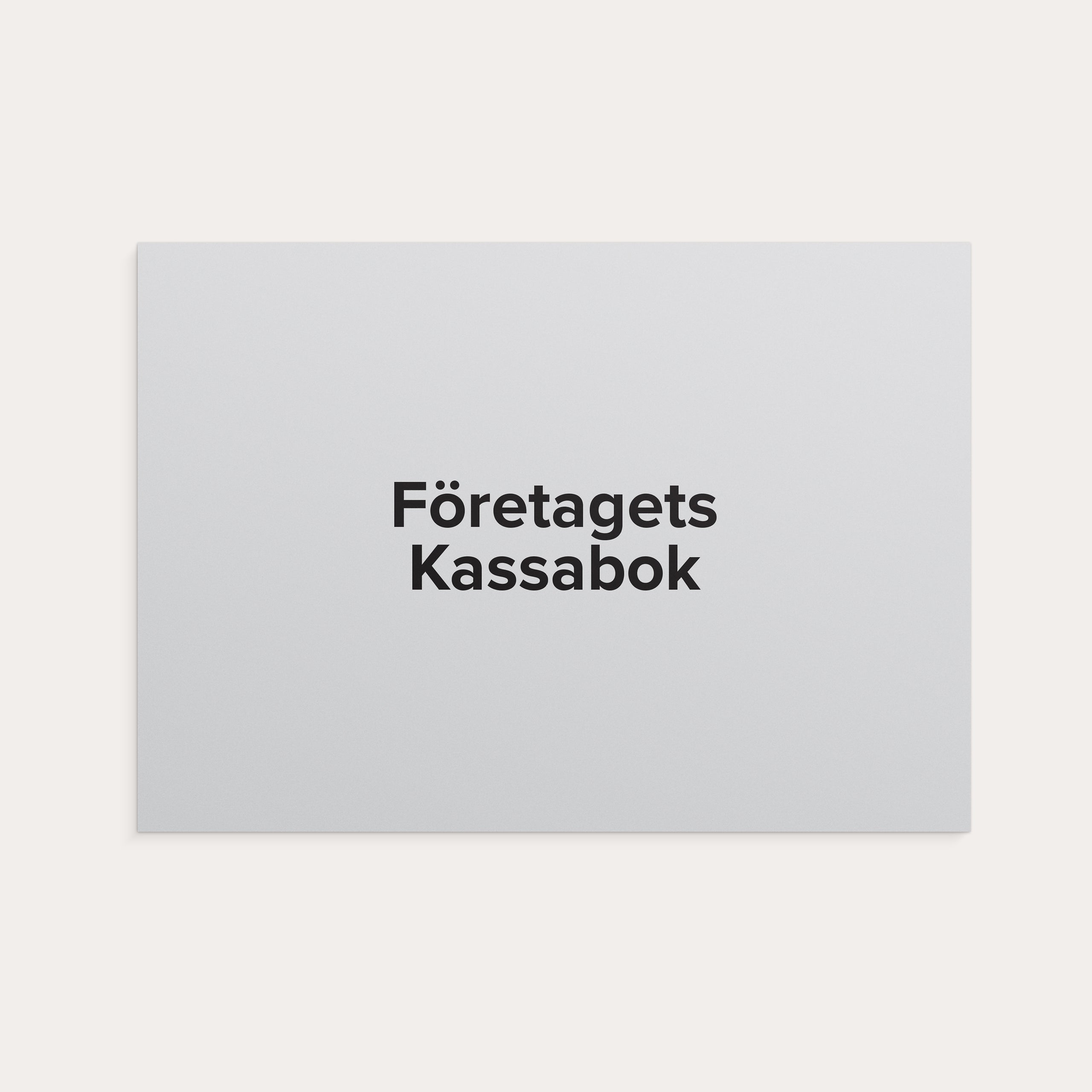 Företagets kassabok A4L