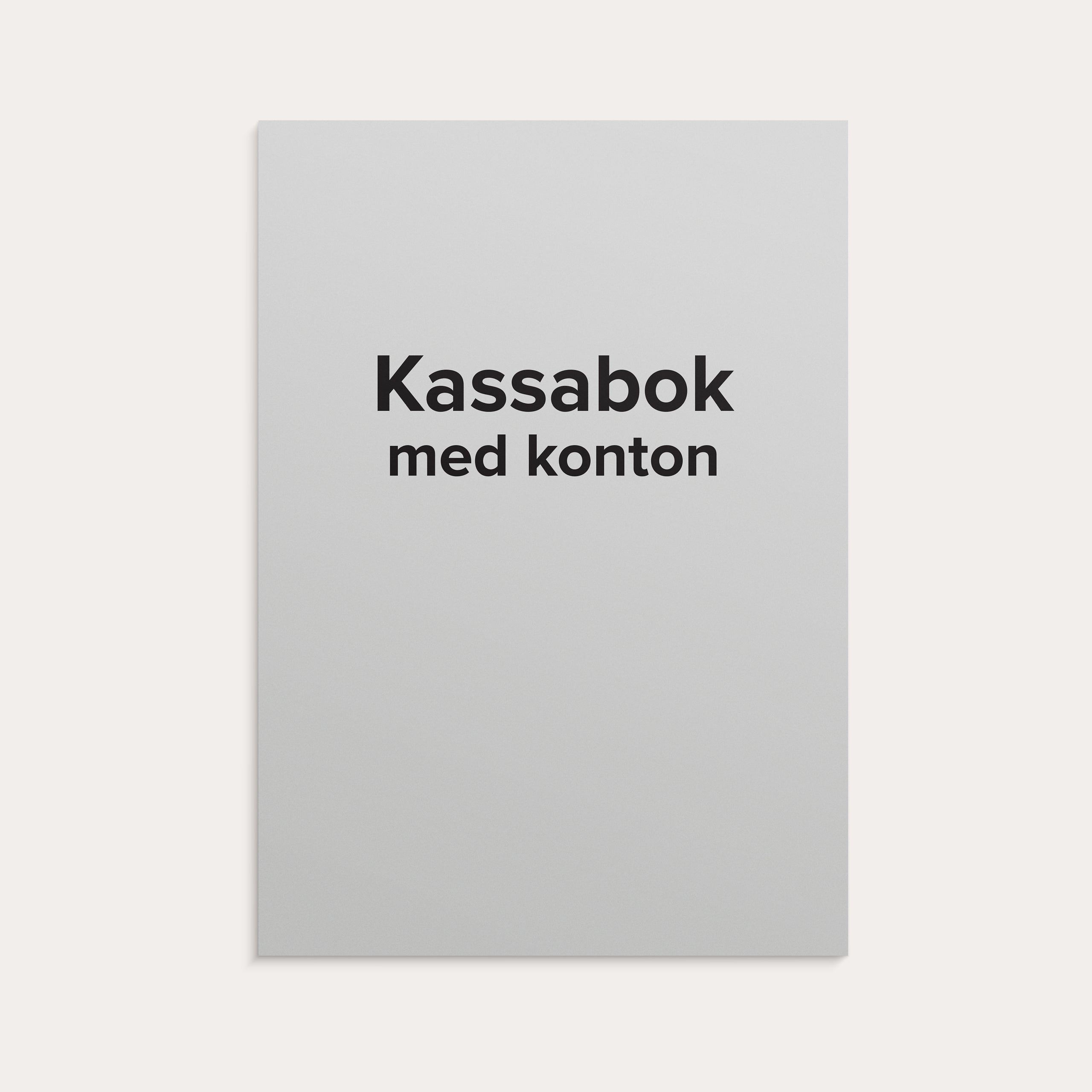 Kassabok med konton A5