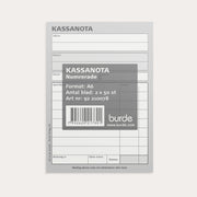 Kassanota A6 numrerade 2 x 50 blad