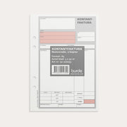 Kontantfaktura A5 med 2 kopior 3 x 50 blad numrerade