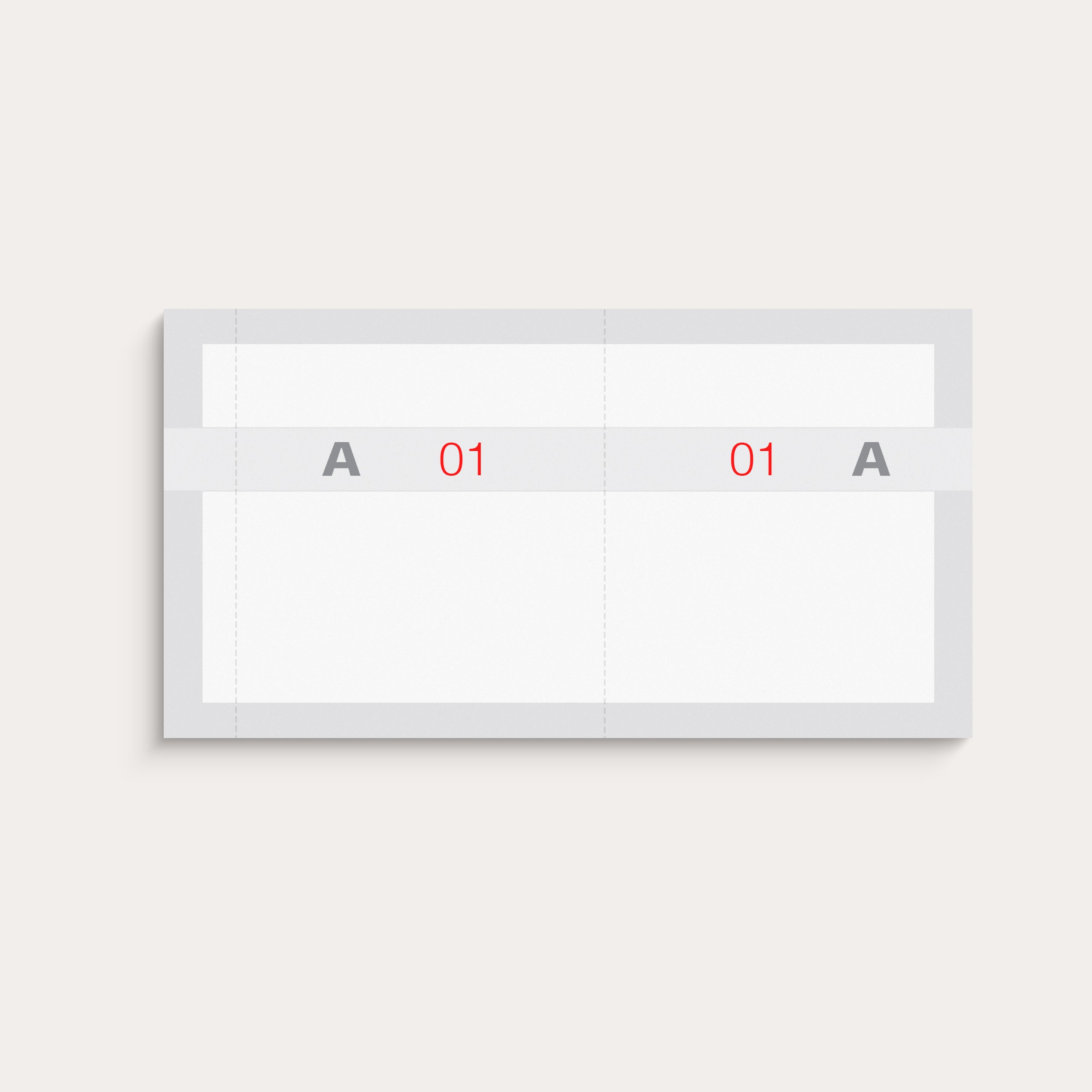 Kuponbog hvid 2 x 100 stk.