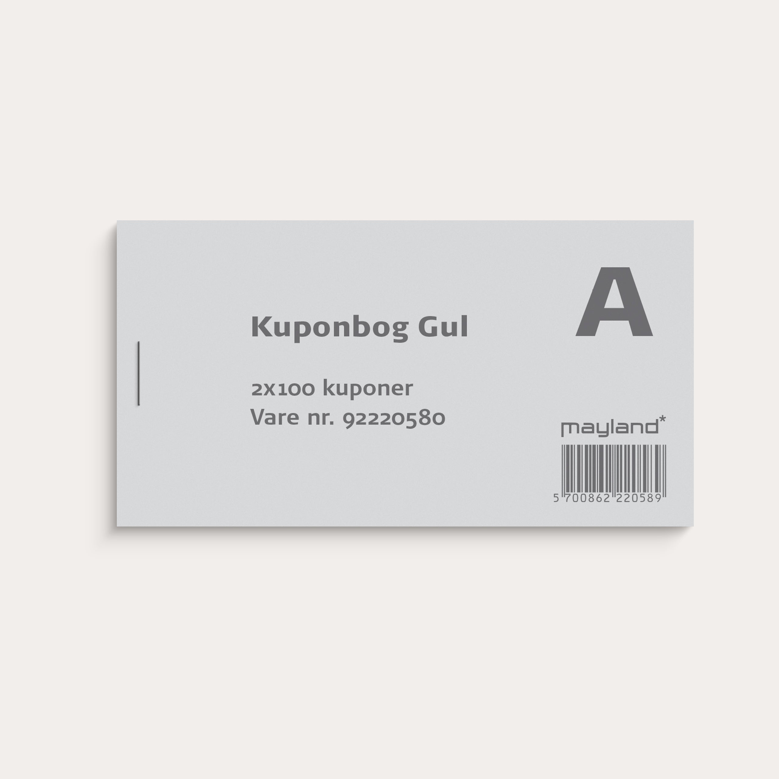 Kuponbog gul 2 x 100 stk.