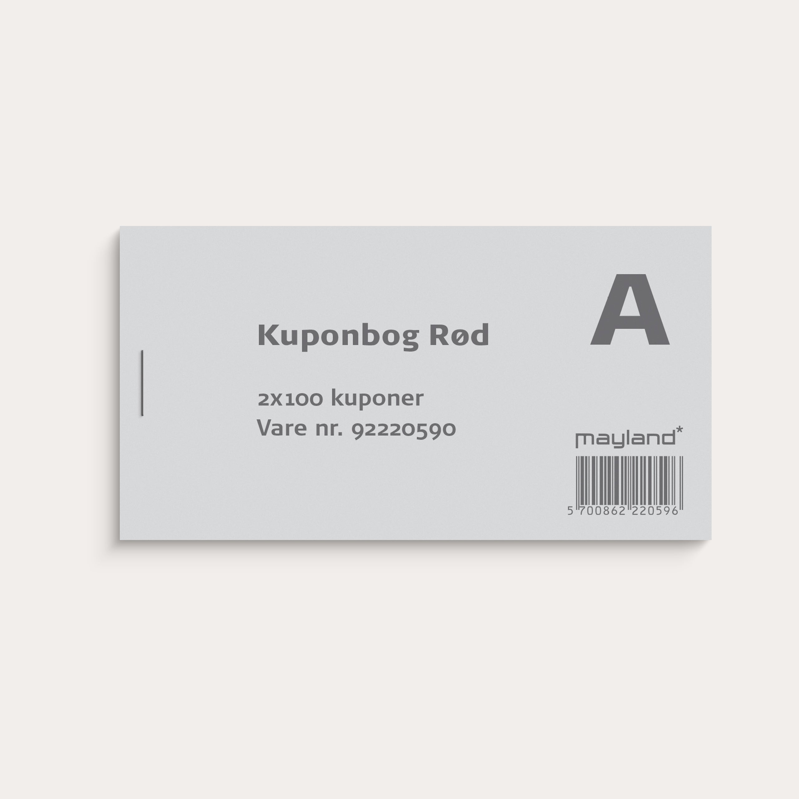 Kuponbog rød 2 x 100 stk.