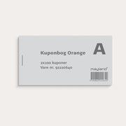 Kuponbog orange 2 x 100 stk.