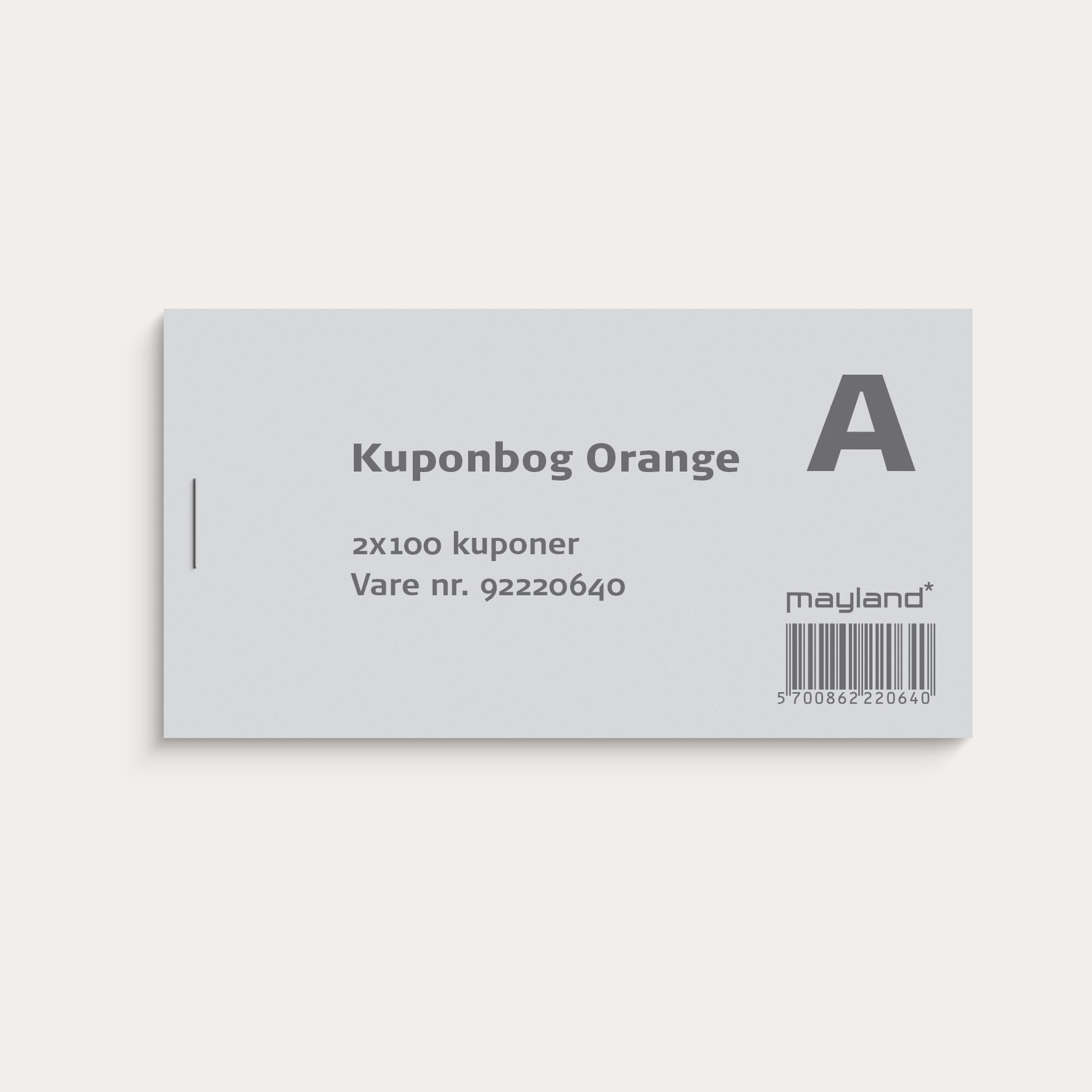 Kuponbog orange 2 x 100 stk.