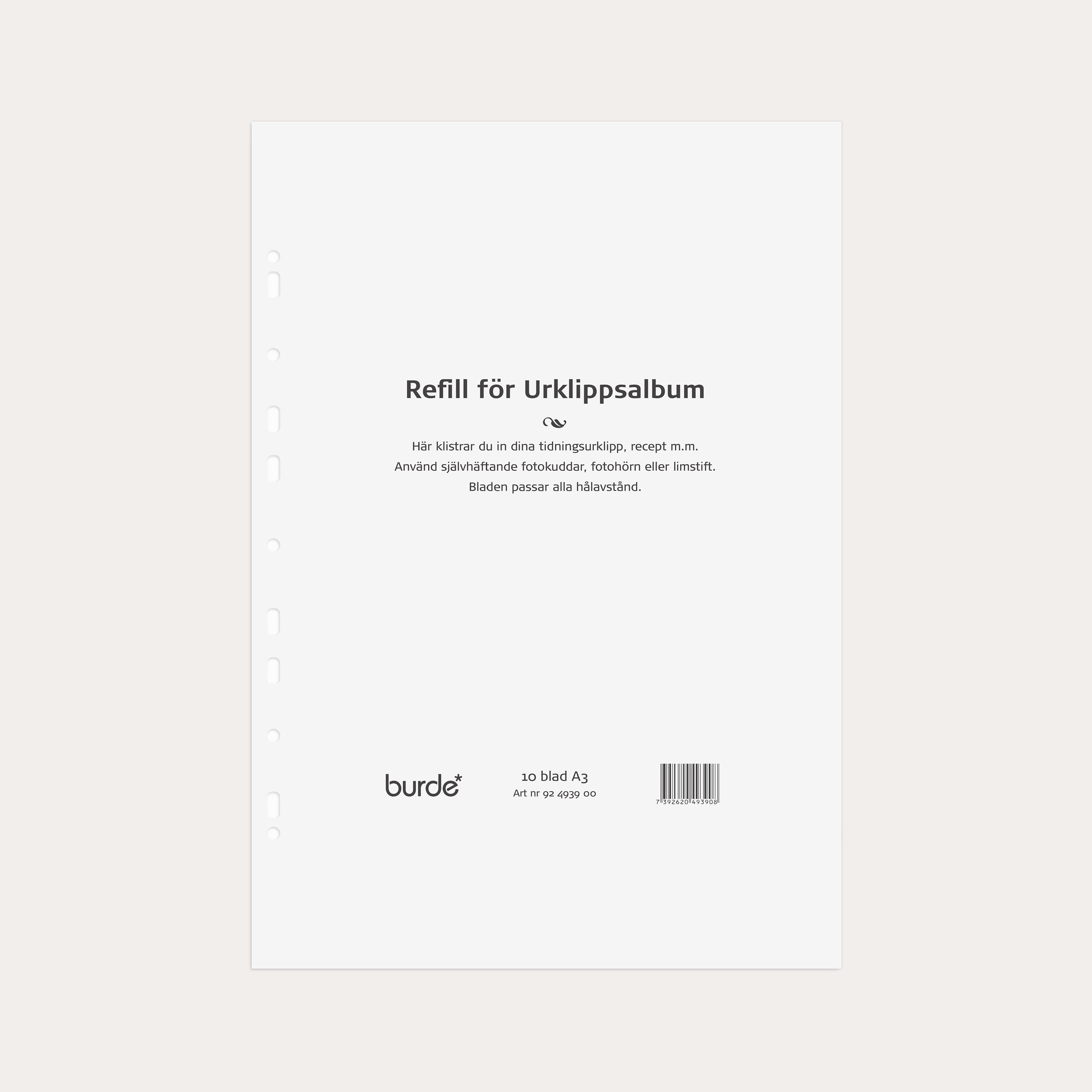 Urklippsalbum refill A3