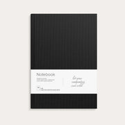 Anteckningsbok A4 svart linnetextil