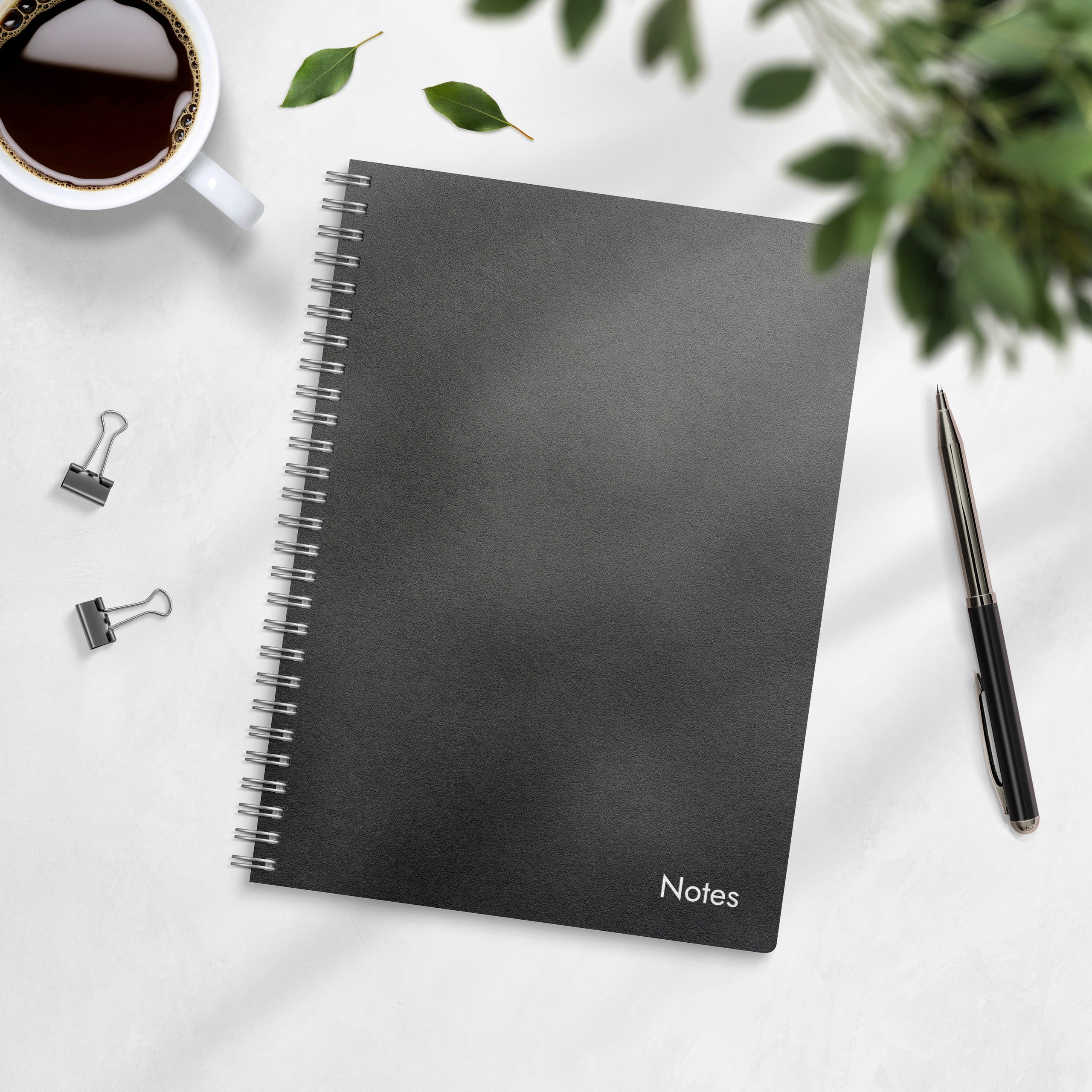 Spiral notebook A5 black carton