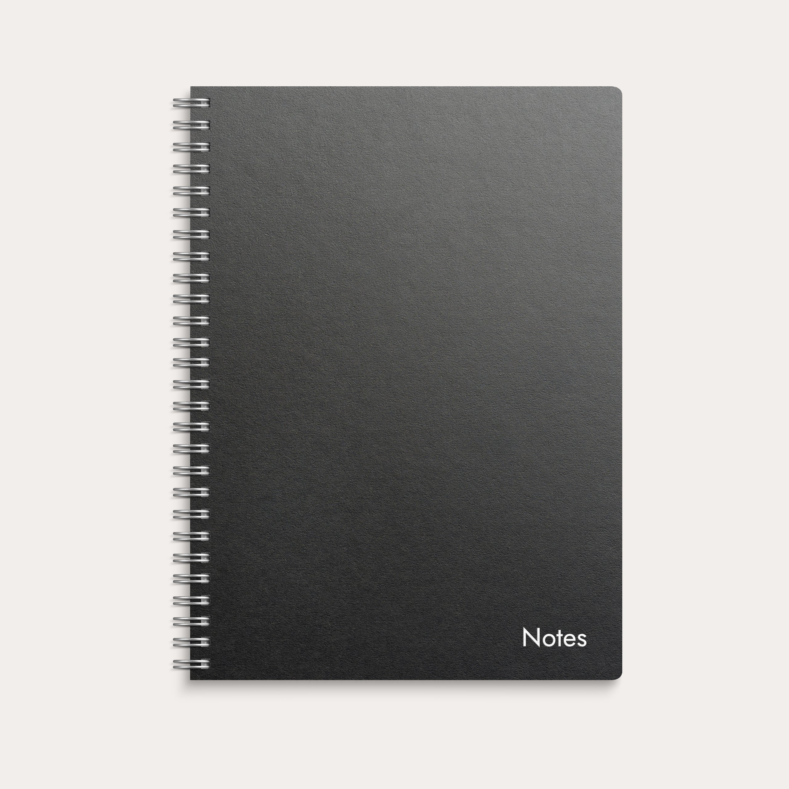 Spiral notebook A5 black carton