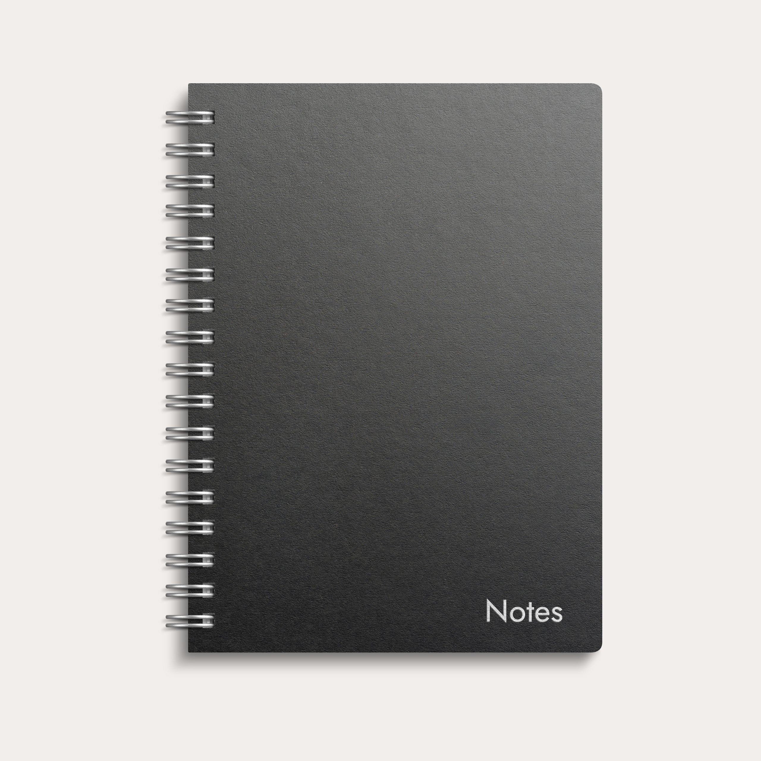 Bloc-notes à spirale A6 en carton noir